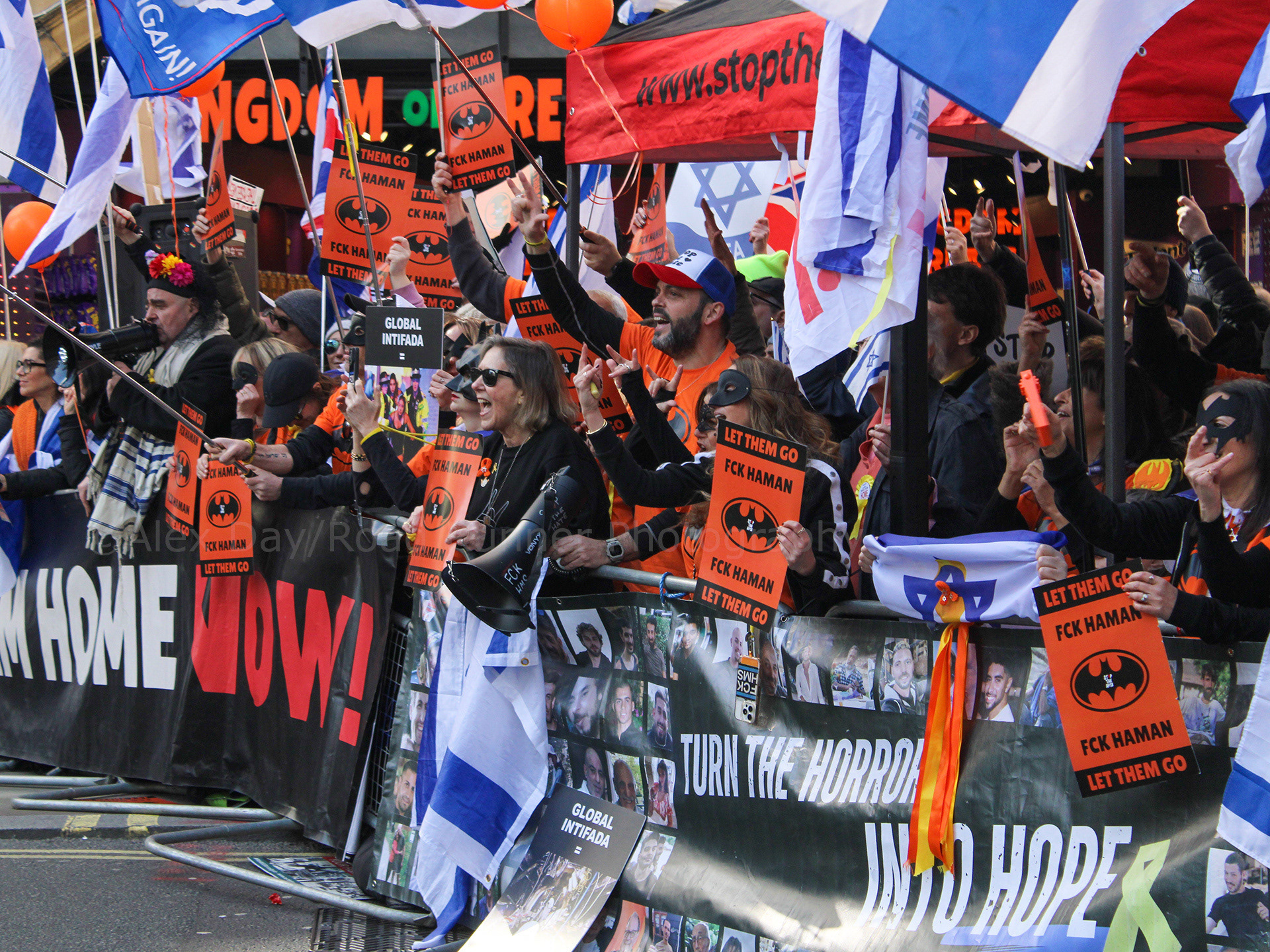 Israeli counter protesters at a Palestine proteset