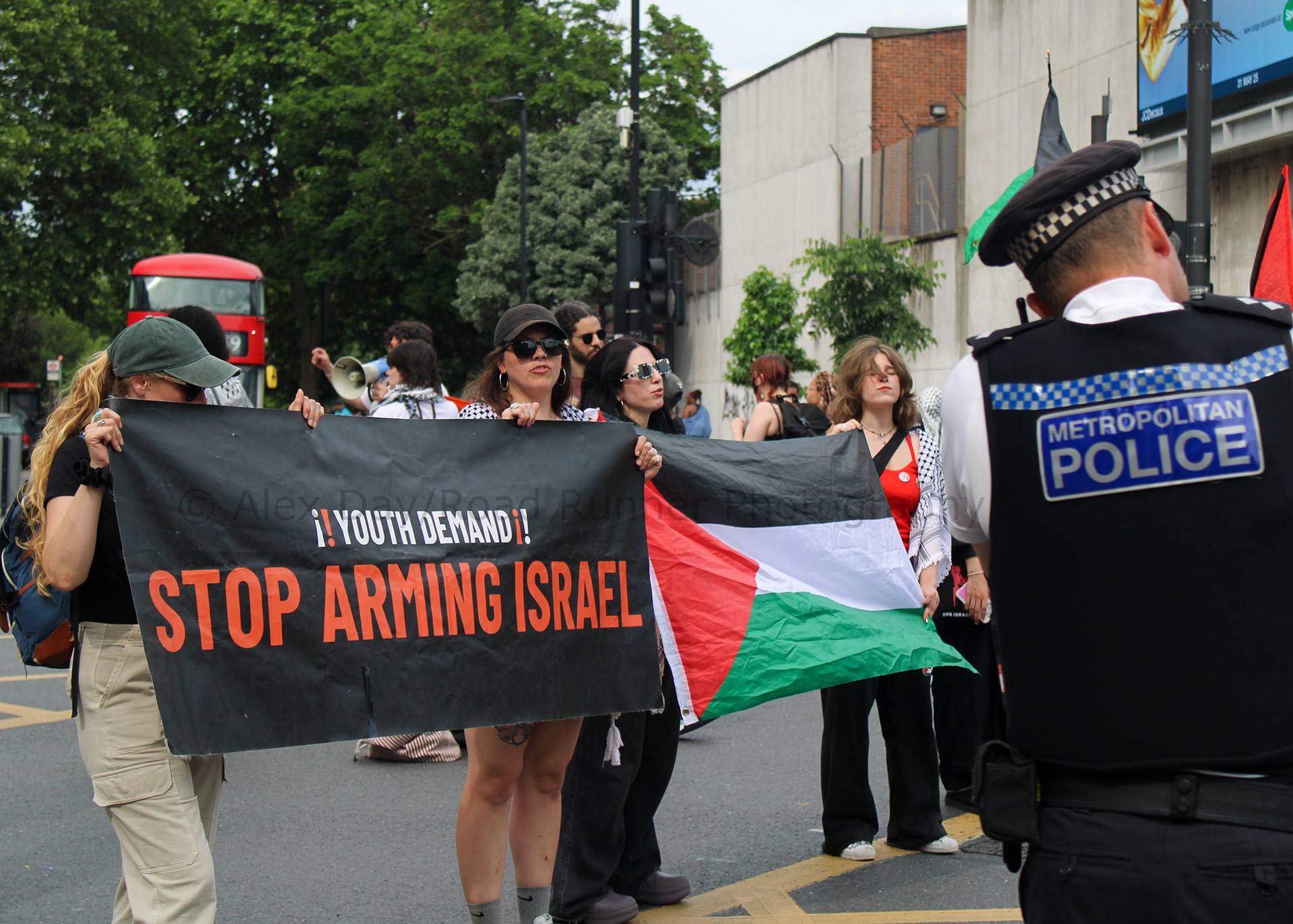 Youth Demand protesters block a junction for thirty minutes