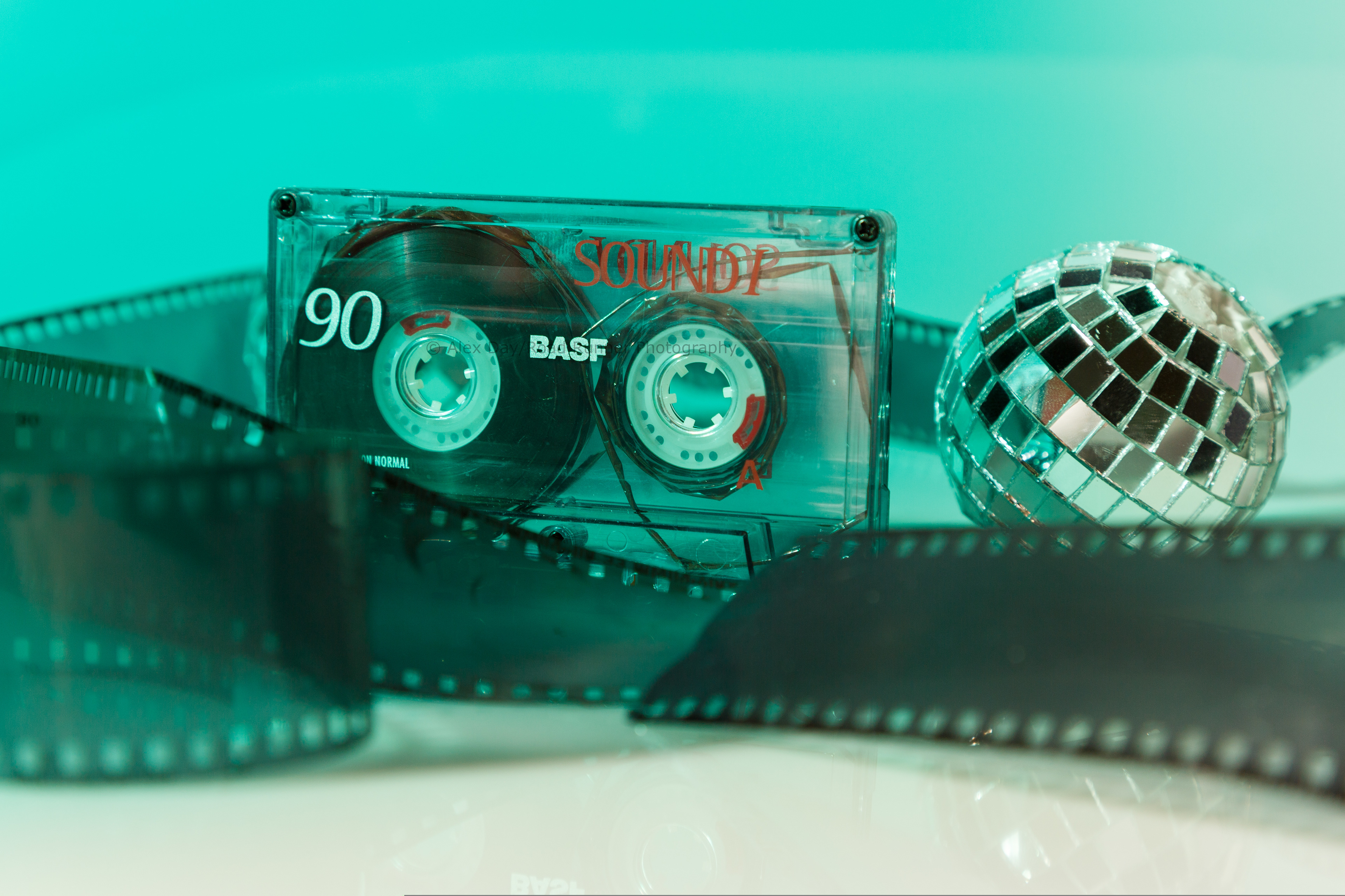 Practice product work featuring a cassette tape