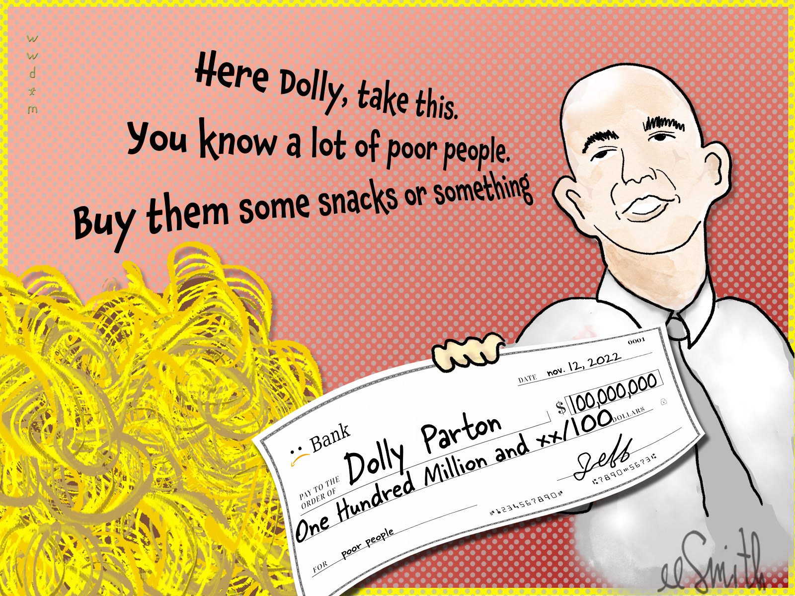 Jeff Bezos gives money to Dolly Parton