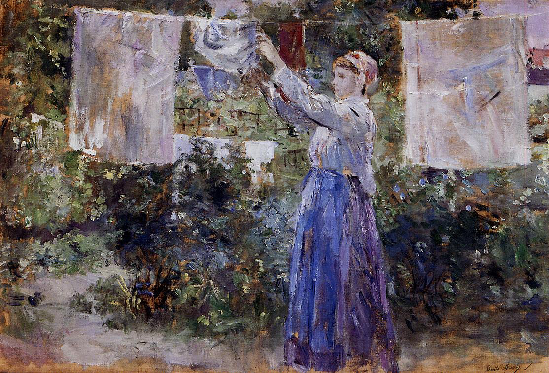 Peasant Woman Hanging Linen (1881)
