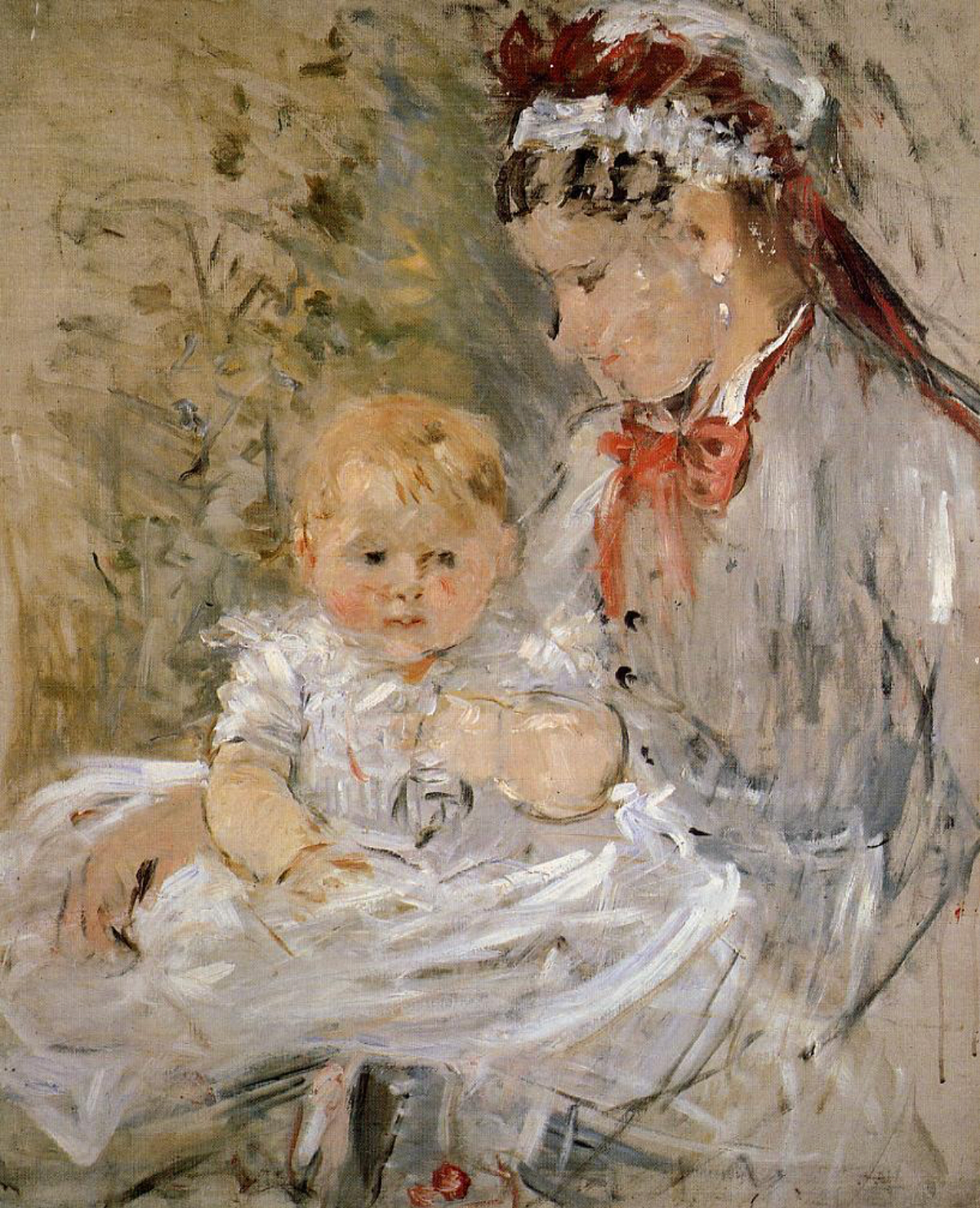 Julie Manet and her nurse (1880)