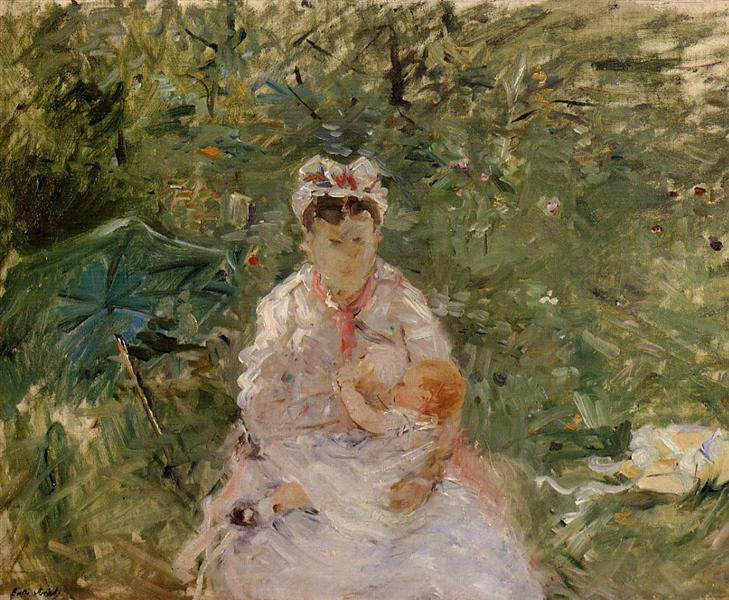 The Wet Nurse Angele Feeding Julie Manet (1880)