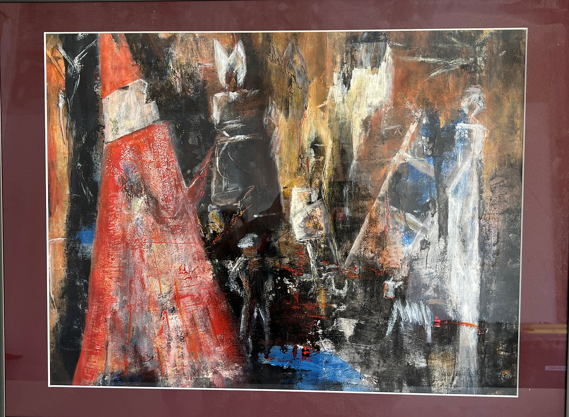 Ohne Titel | Mischtechnik auf Papier im Rahmen mit Passepartout | 80x60 cm