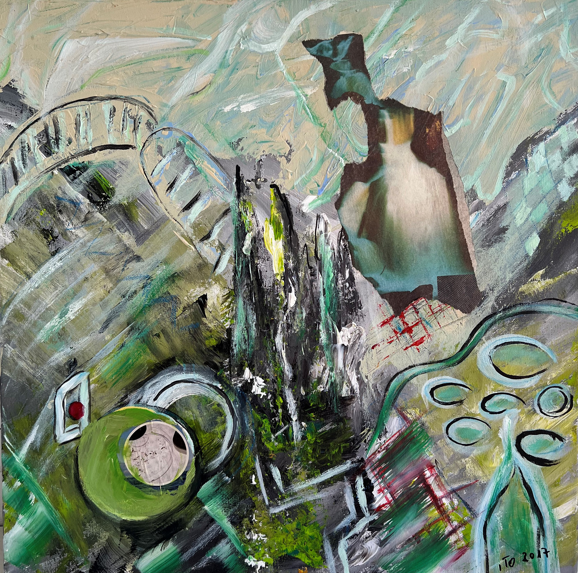 Ohne Titel | Mischtechnik auf Leinwand | 50x50 cm