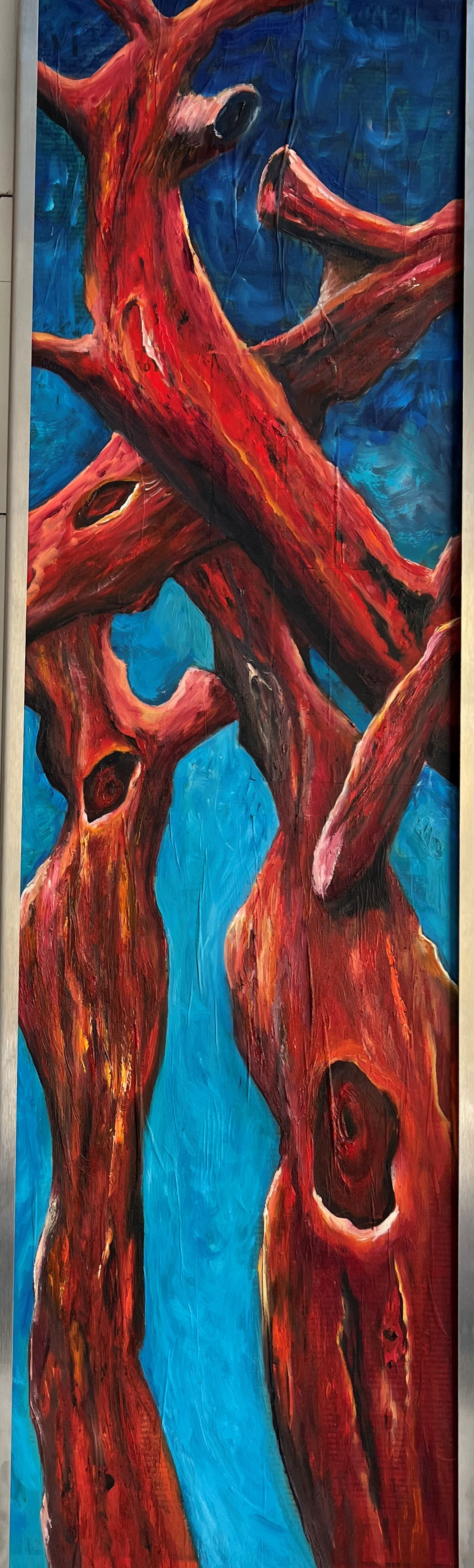 Ohne Titel | Mischtechnik auf Leinwand mit Rahmen | 36x124,5 cm