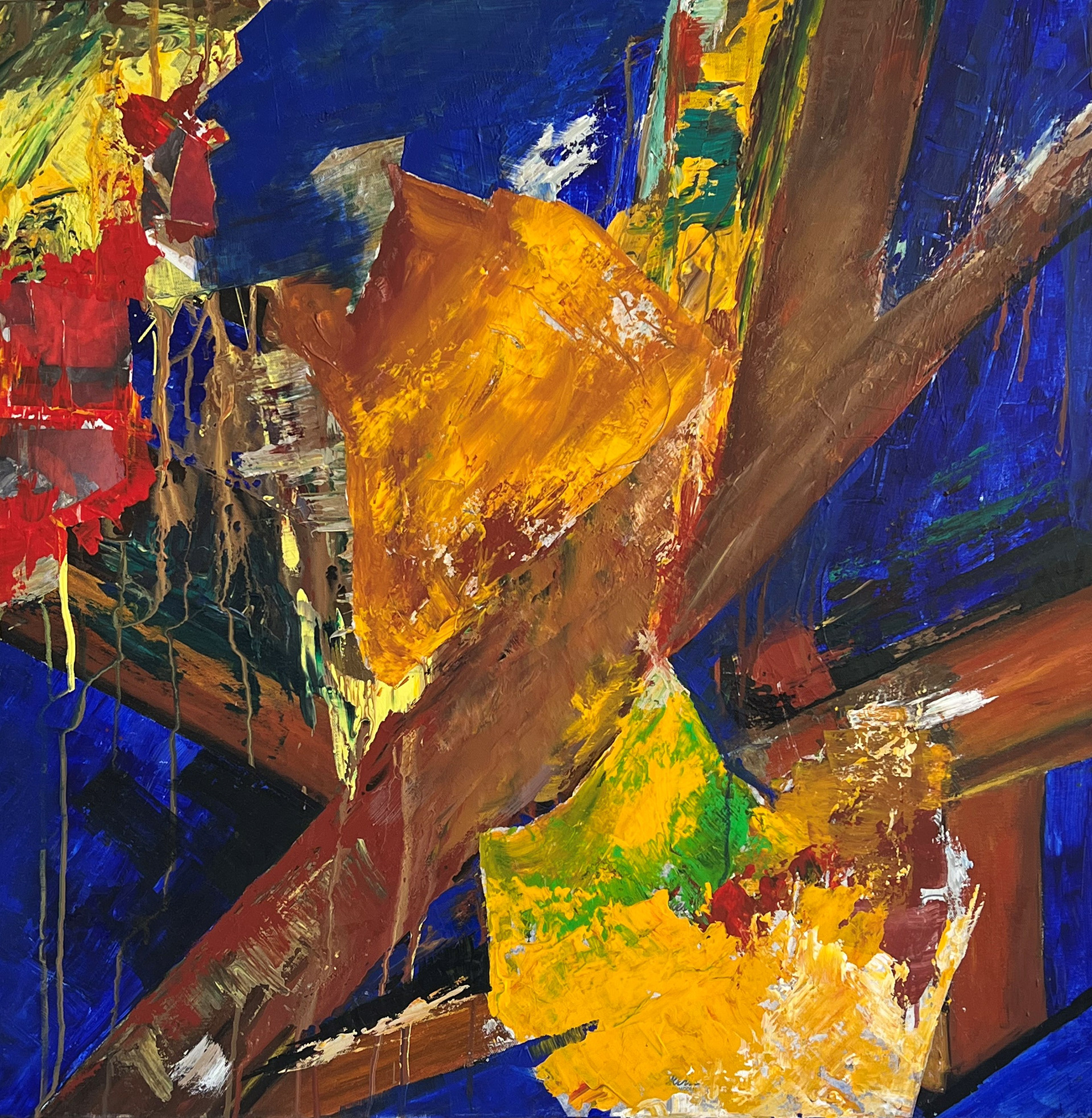 "In Auflösung" | Mischtechnik auf Leinwand | 80x80 cm