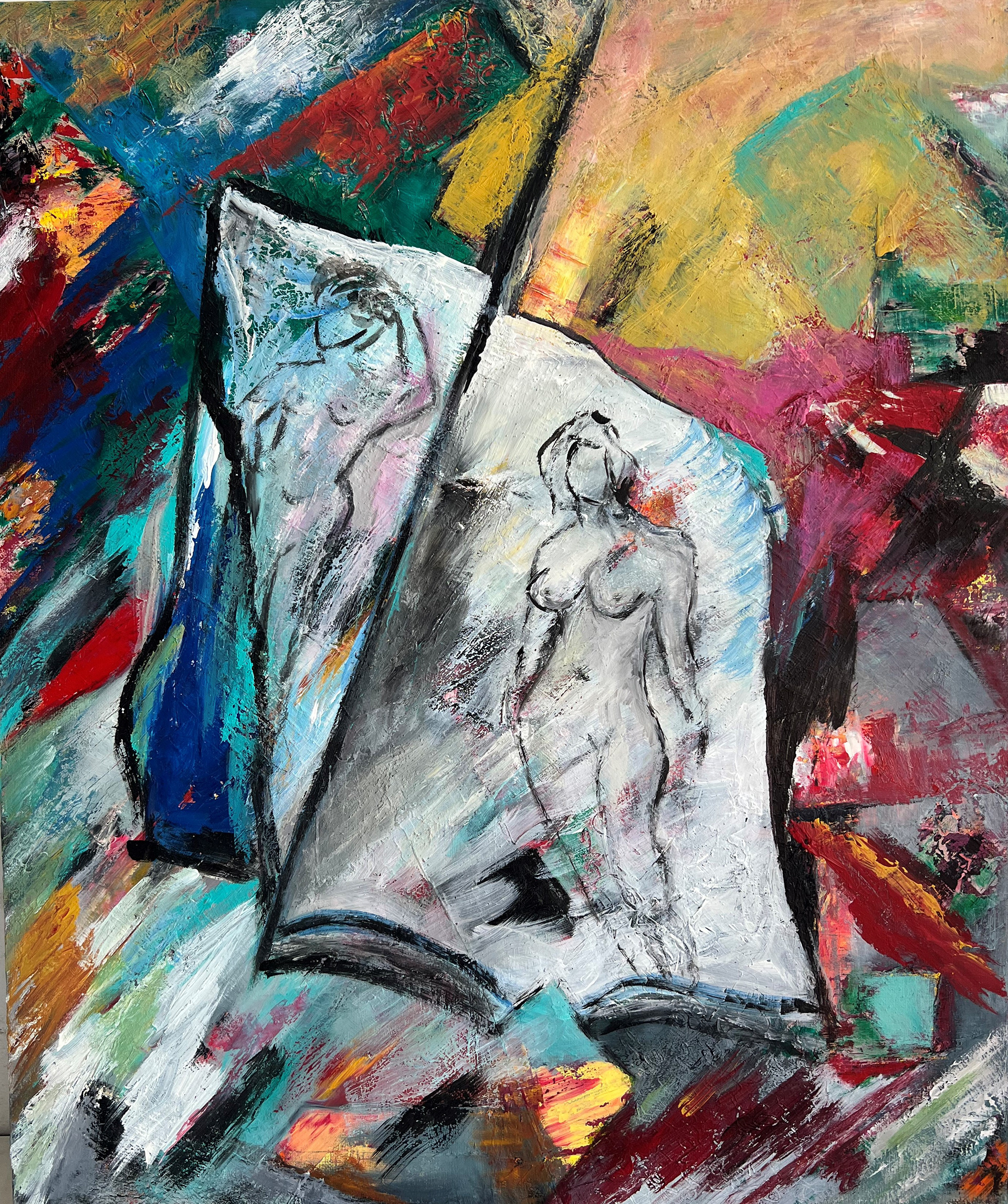 Ohne Titel | Mischtechnik auf Leinwand | 50x60 cm