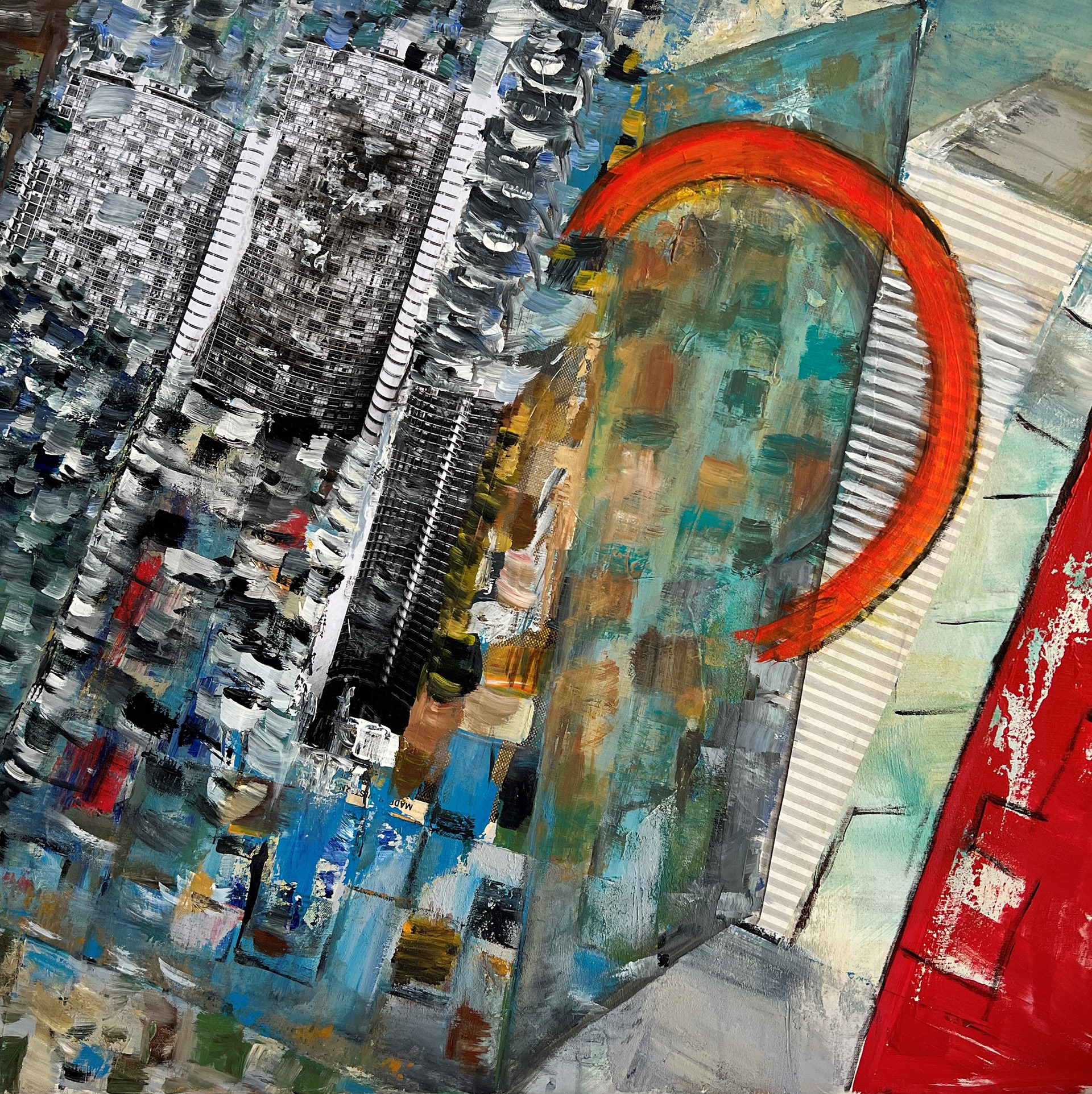 Ohne Titel | Mischtechnik auf Leinwand | 80x80 cm