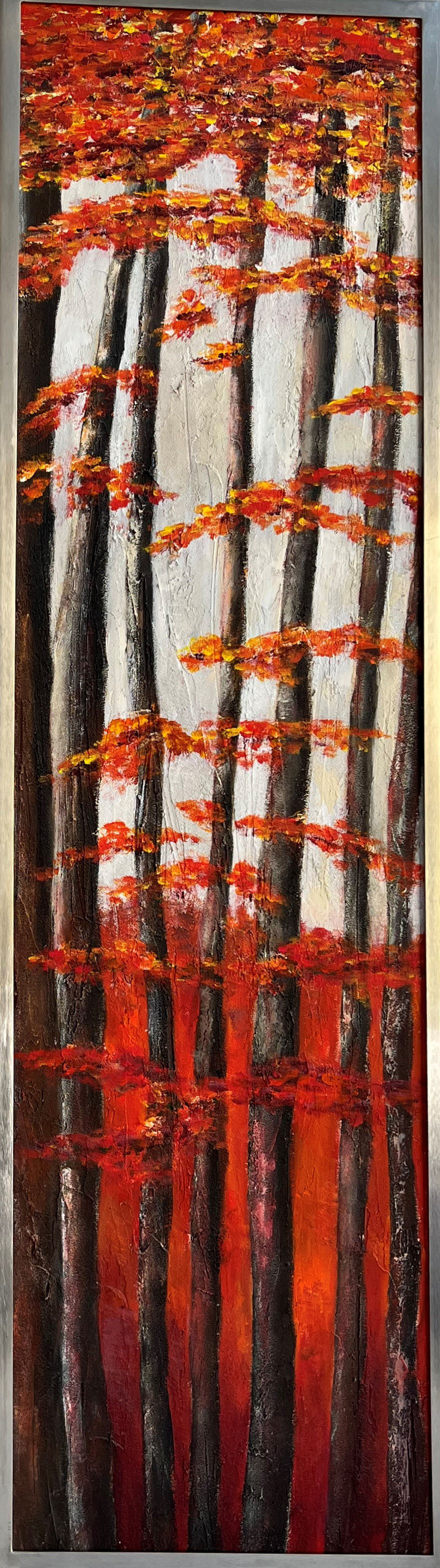 Ohne Titel | Mischtechnik auf Leinwand mit Rahmen | 36x124,5 cm