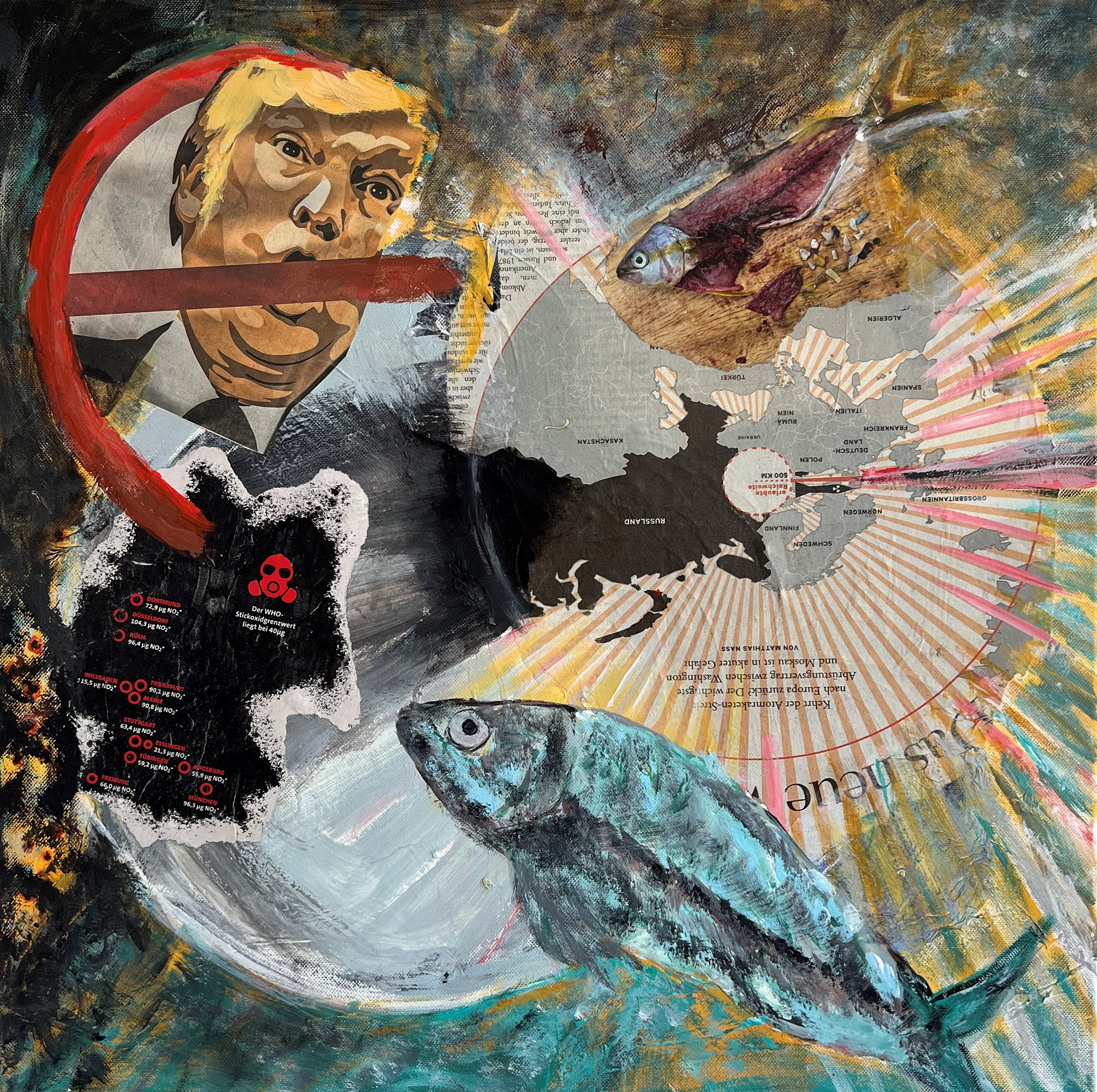 Ohne Titel | Mischtechnik auf Leinwand | 50x50 cm