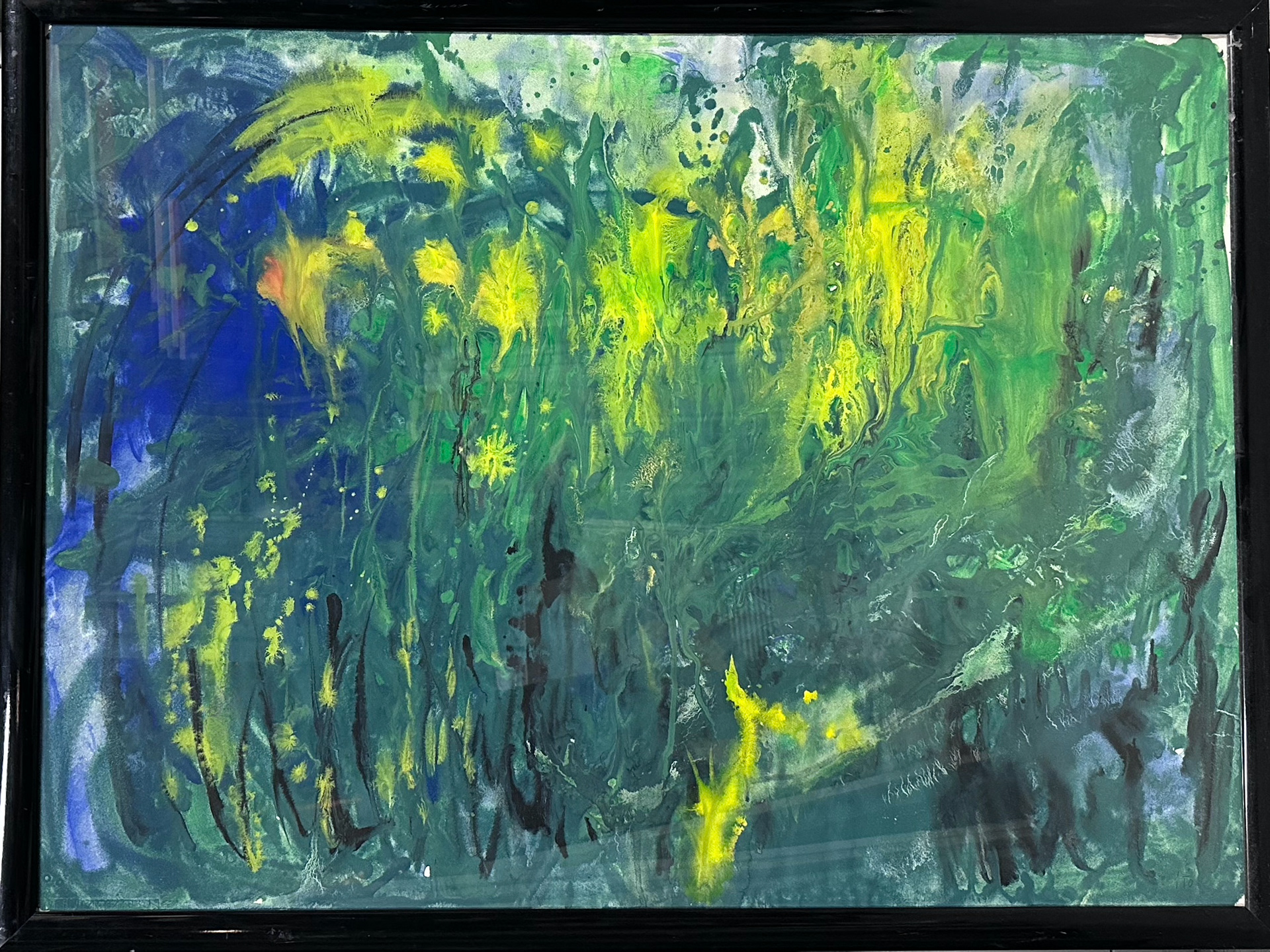 "Frühling" | Mischtechnik auf Papier, im Rahmen | 110x80 cm