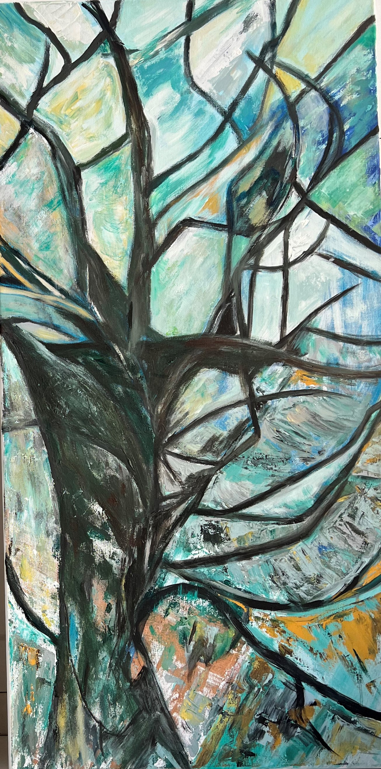 Ohne Titel | Mischtechnik auf Leinwand | 50x100 cm