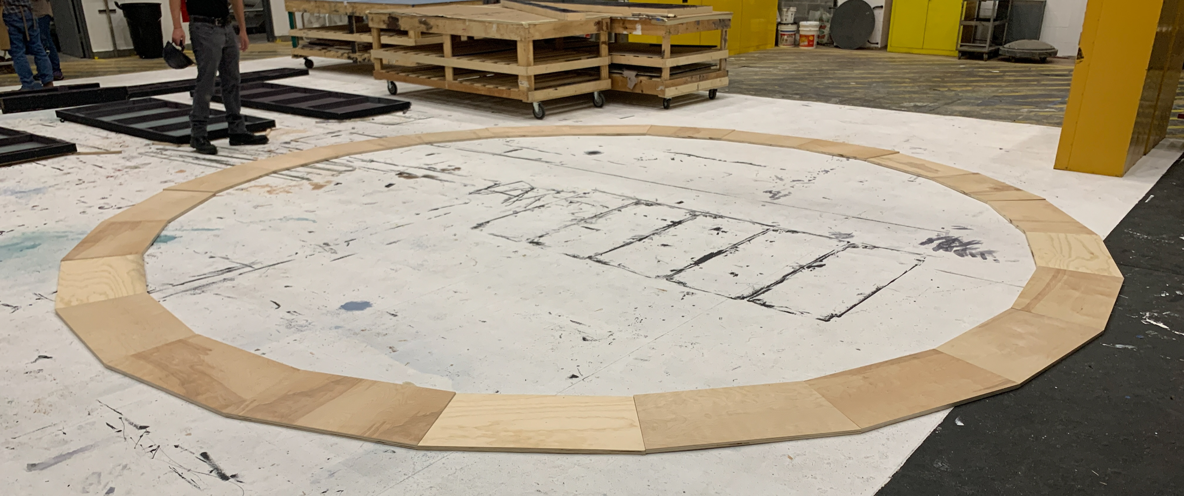 Dry fitting the lids of the outer ring