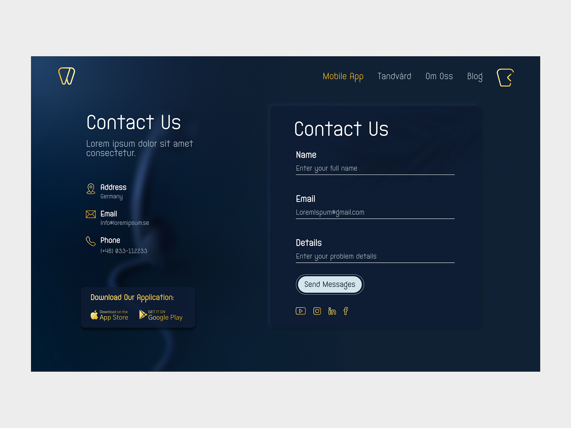 Mahsa Nasiri - Contact Us page UI | Contact us form UI design