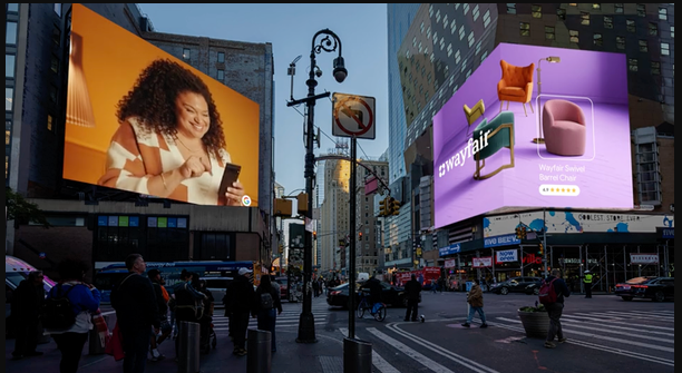 A cropped version of my lighting scene in NYC Times Square