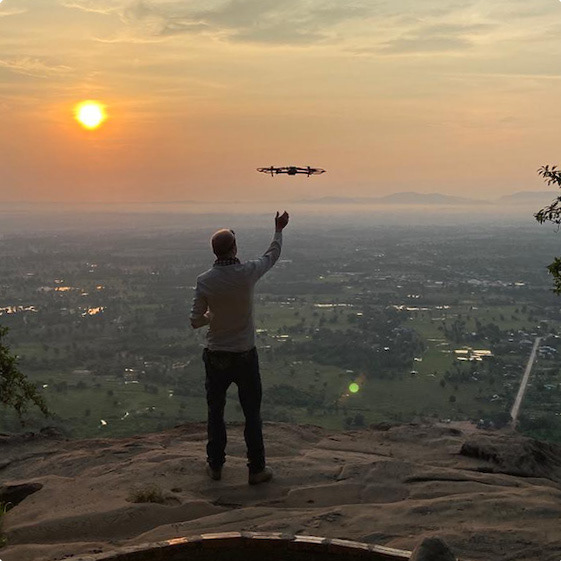 Drone flying for Bright Button/Ch4 in Cambodia