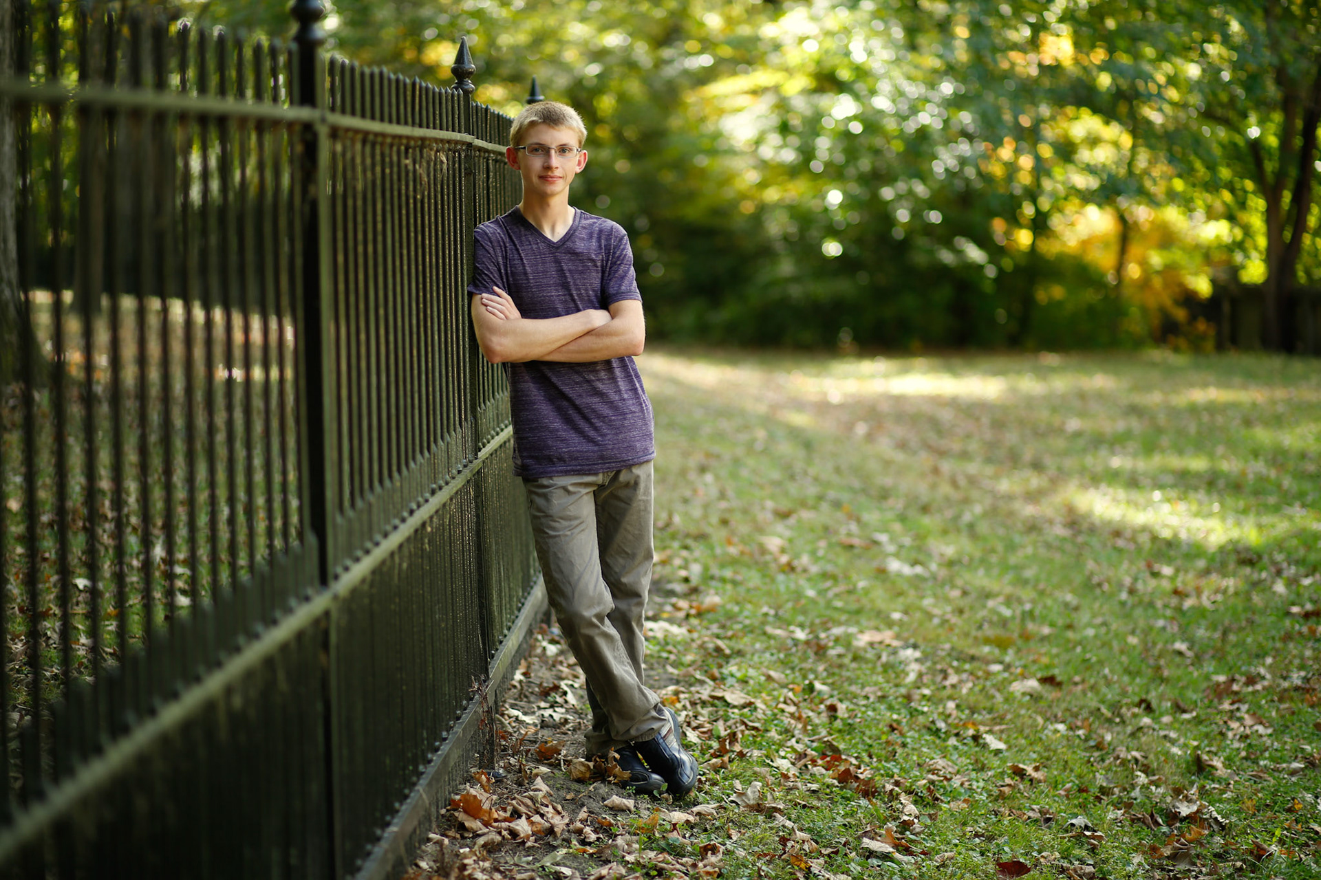 Young man senior portrait