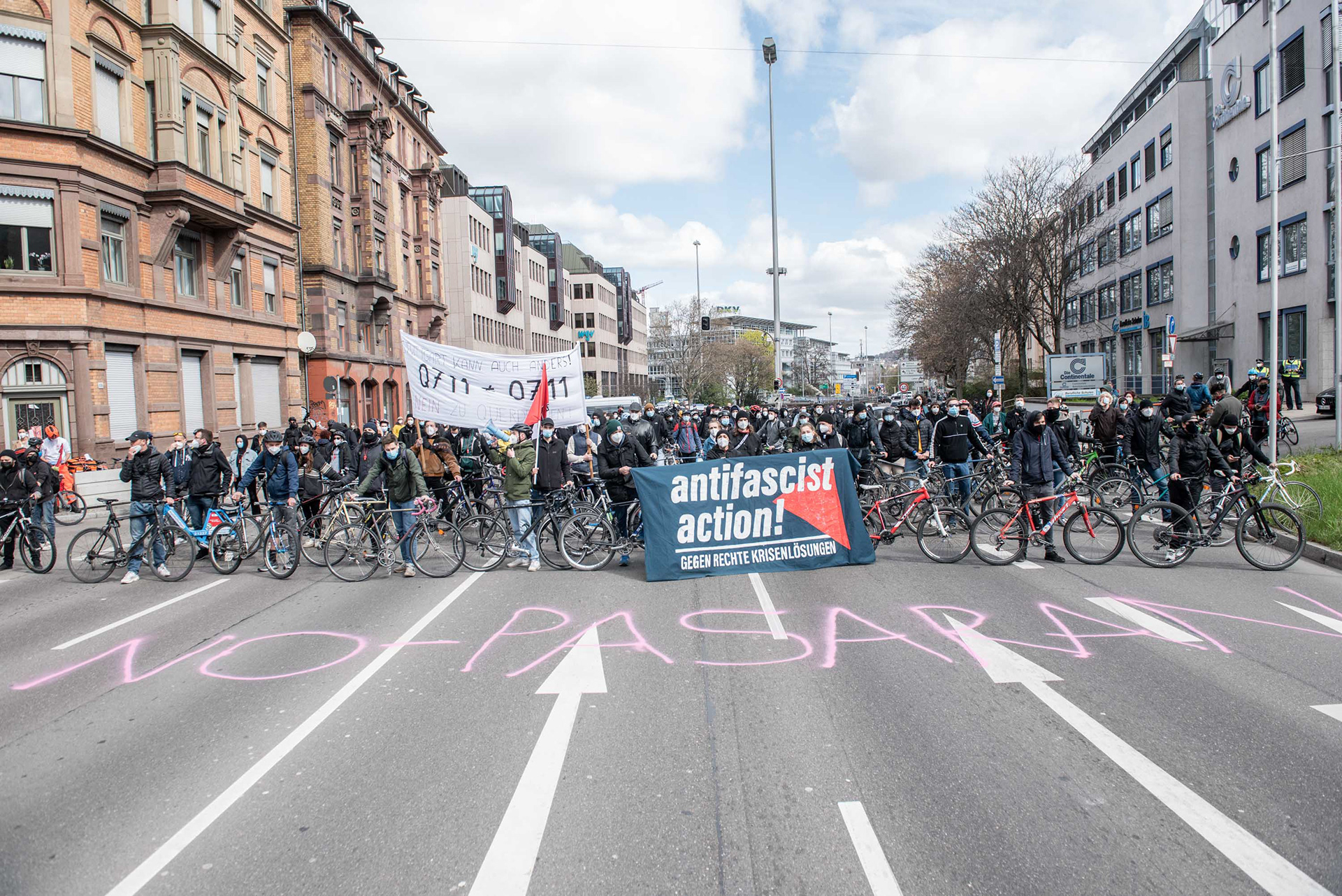 Demo gegen Querdenker*innen, Stuttgart 2021