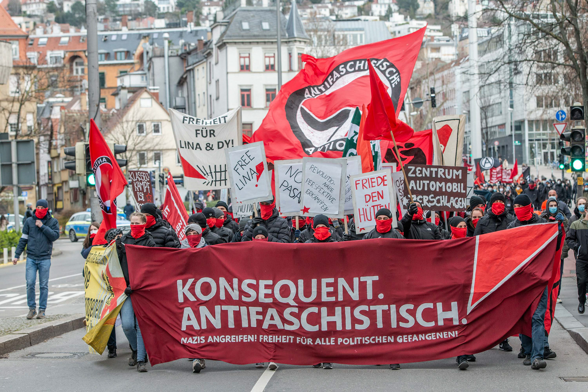 Demo gegen Repression, Stuttgart 2021