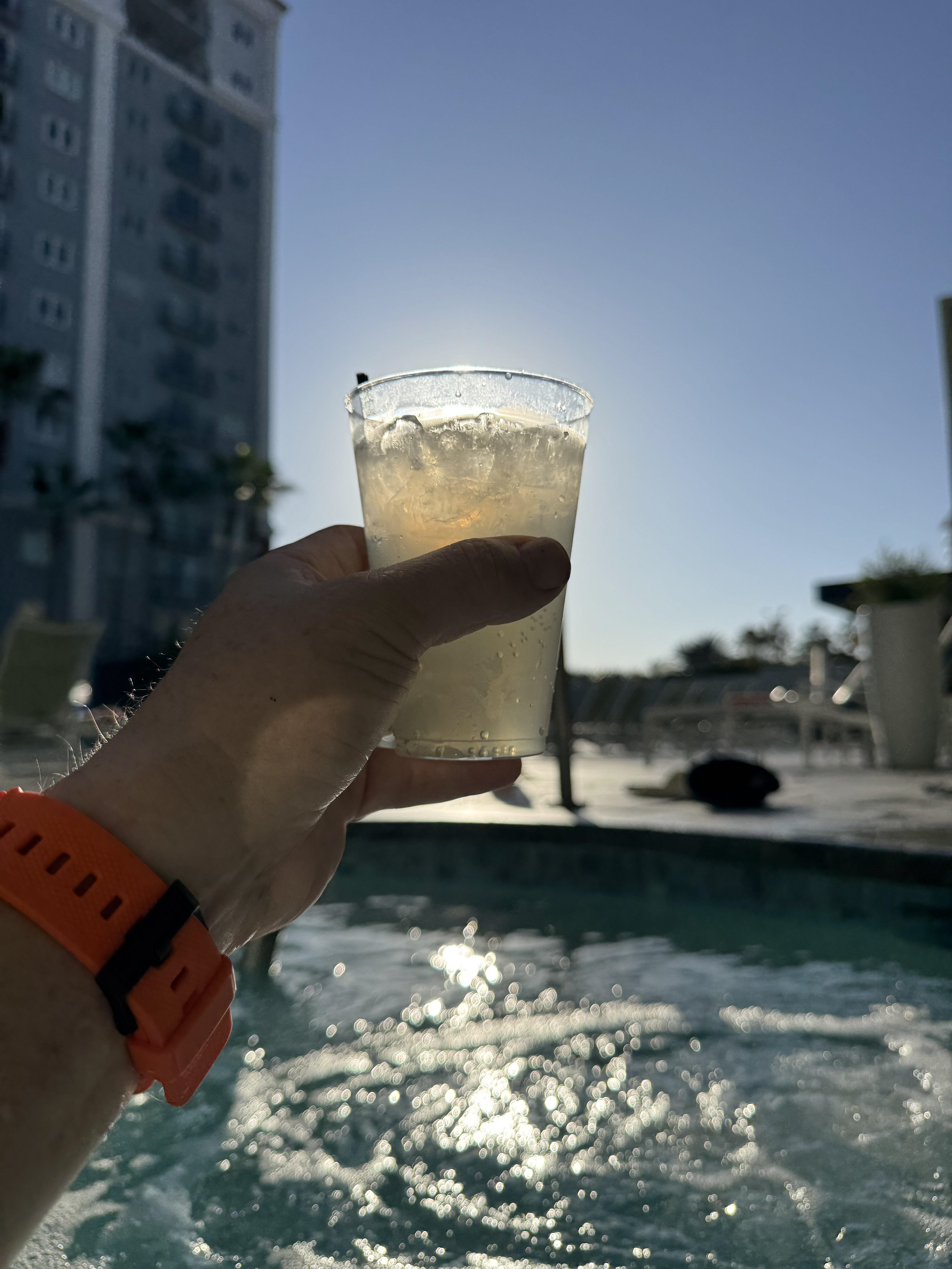 Had to chill at the pool before leaving. 