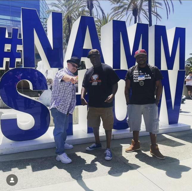 NAMM 2023. Outside having fun with Rocko, Eddie K and InkOne.