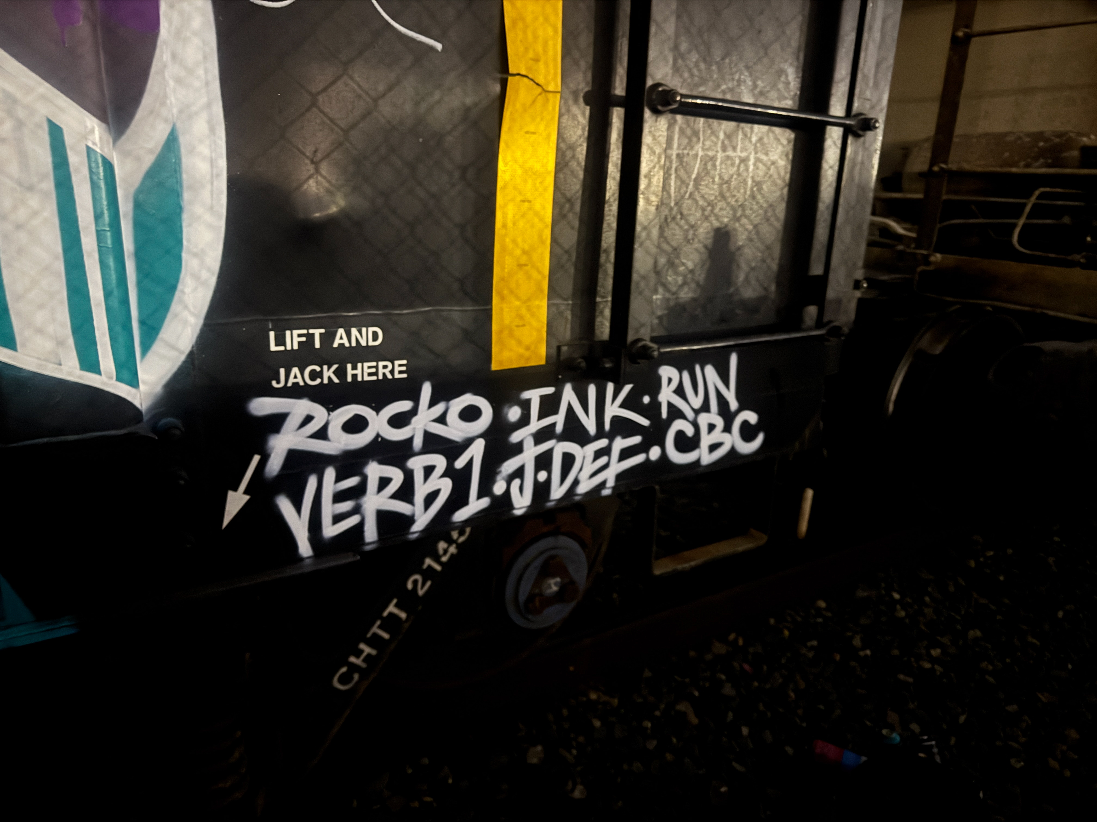 Getting up in the train yards before the event with some LA writers... Getting up our folks up!