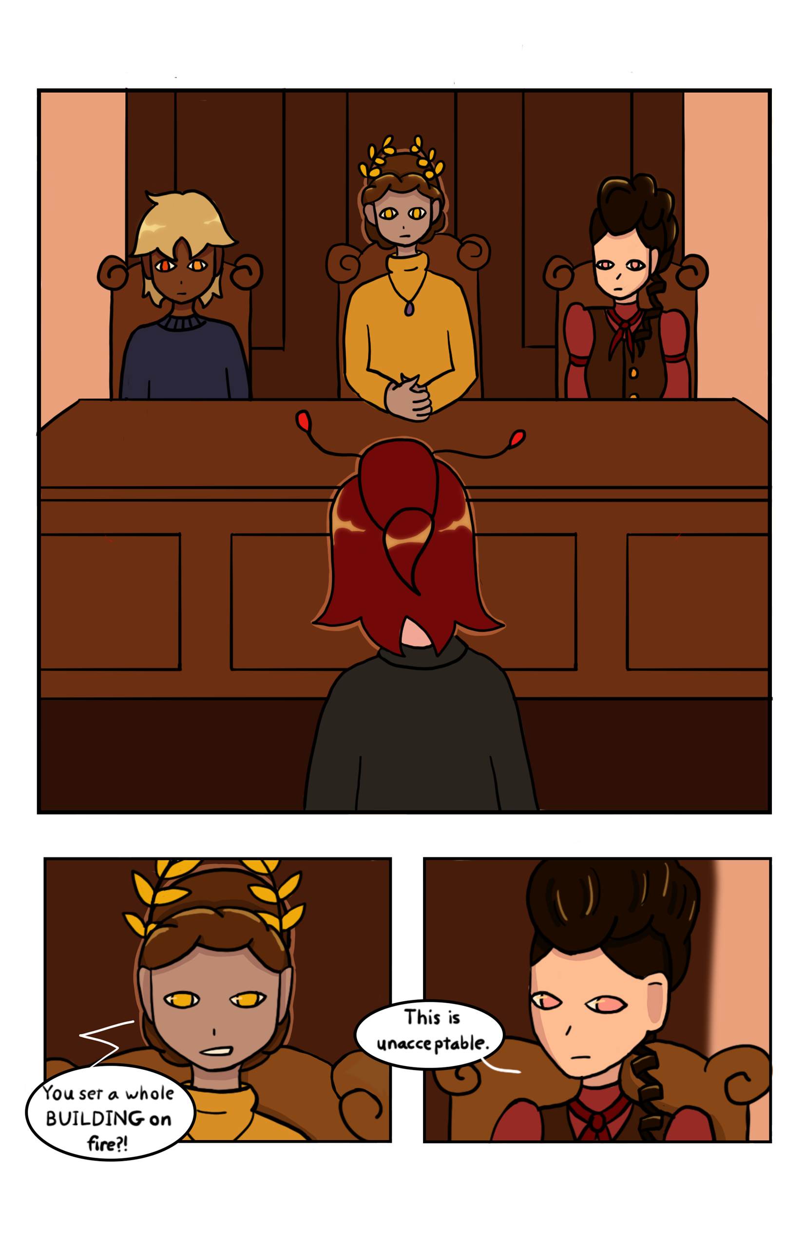 Bone facing judgement from the Head Witches