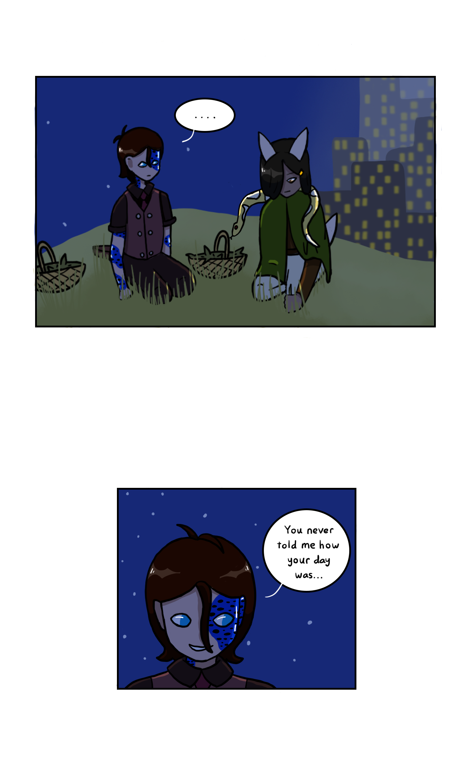 Crow and Hex collecting herbs