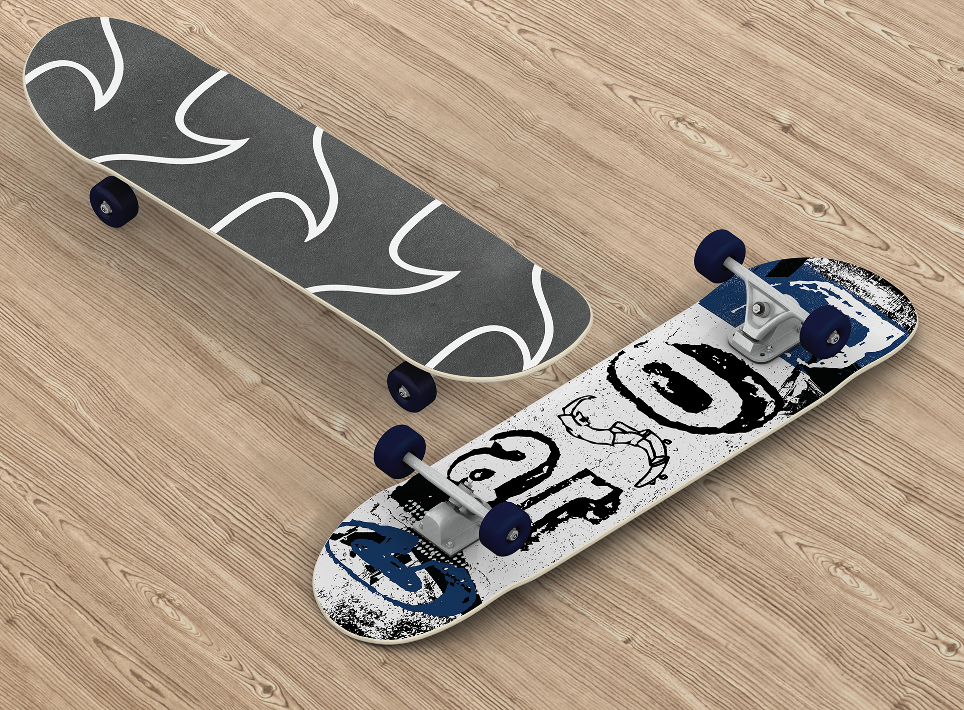 David Carson inspired Skateboard