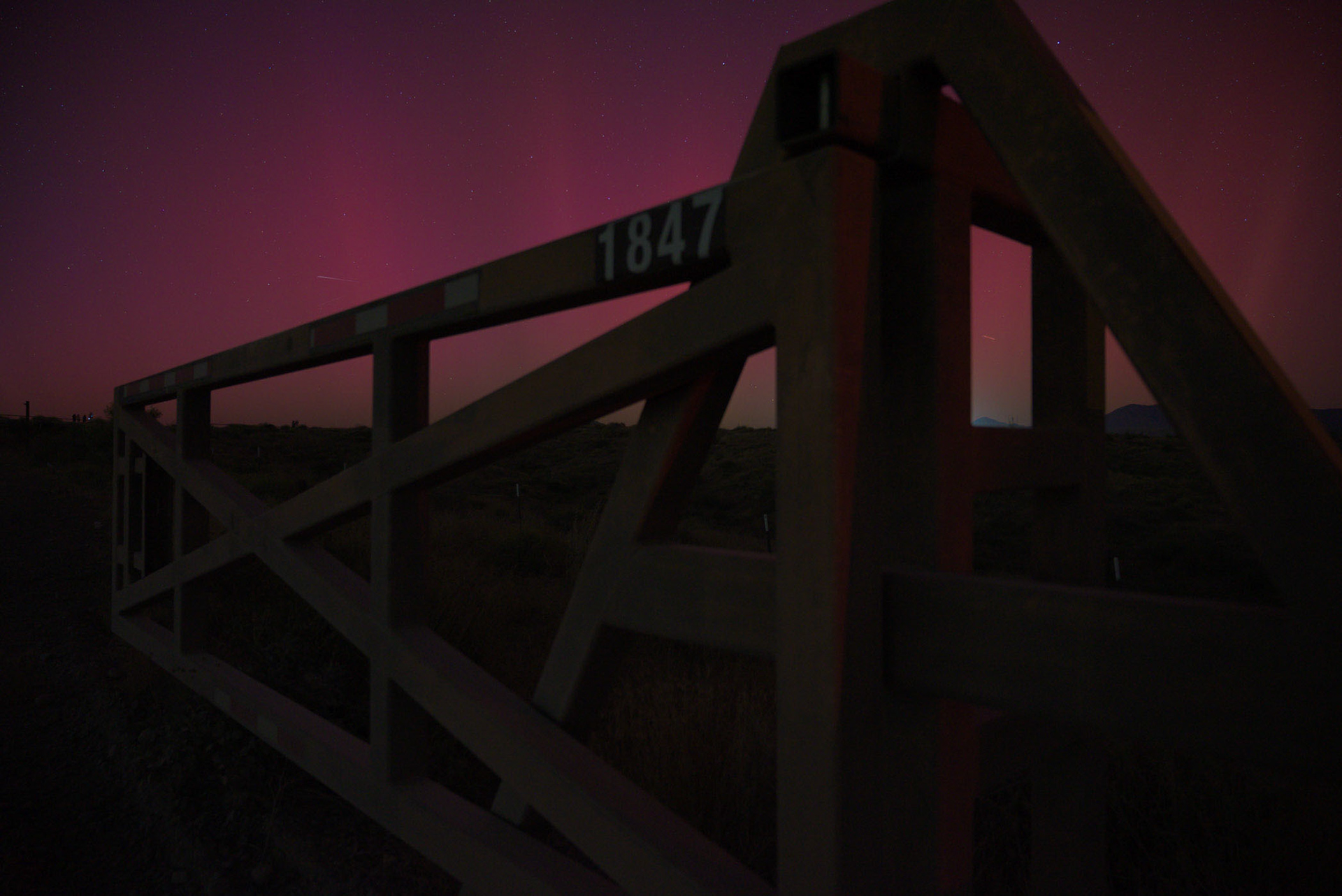 Aurora Borealis in the Desert