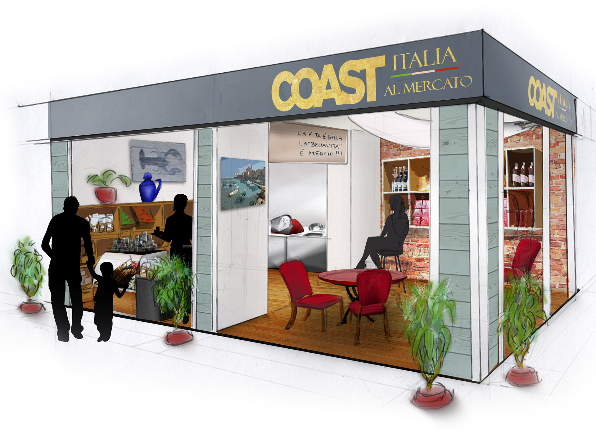 Proposal image for indoor markets stall