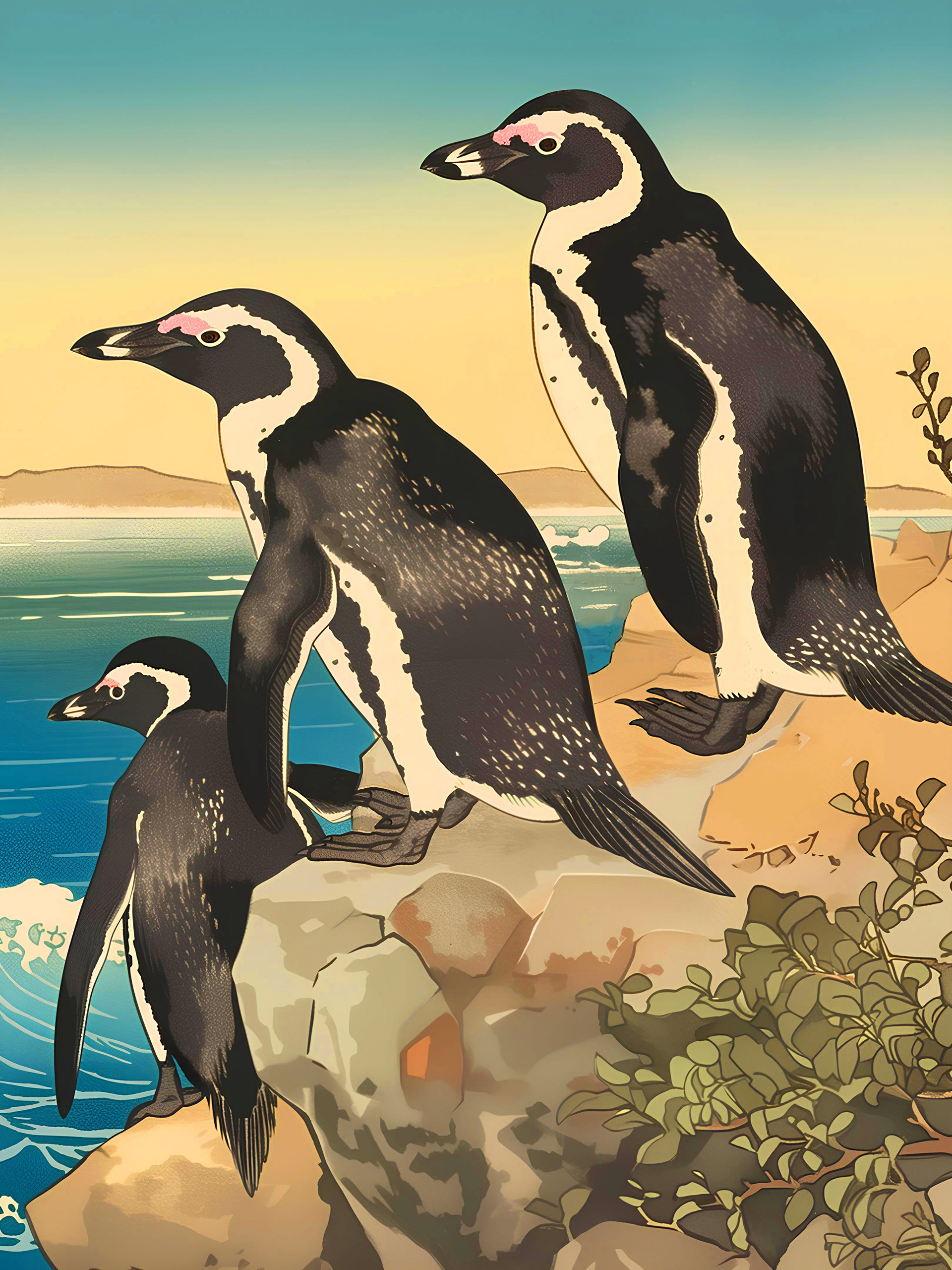 African Penguins on the Reef