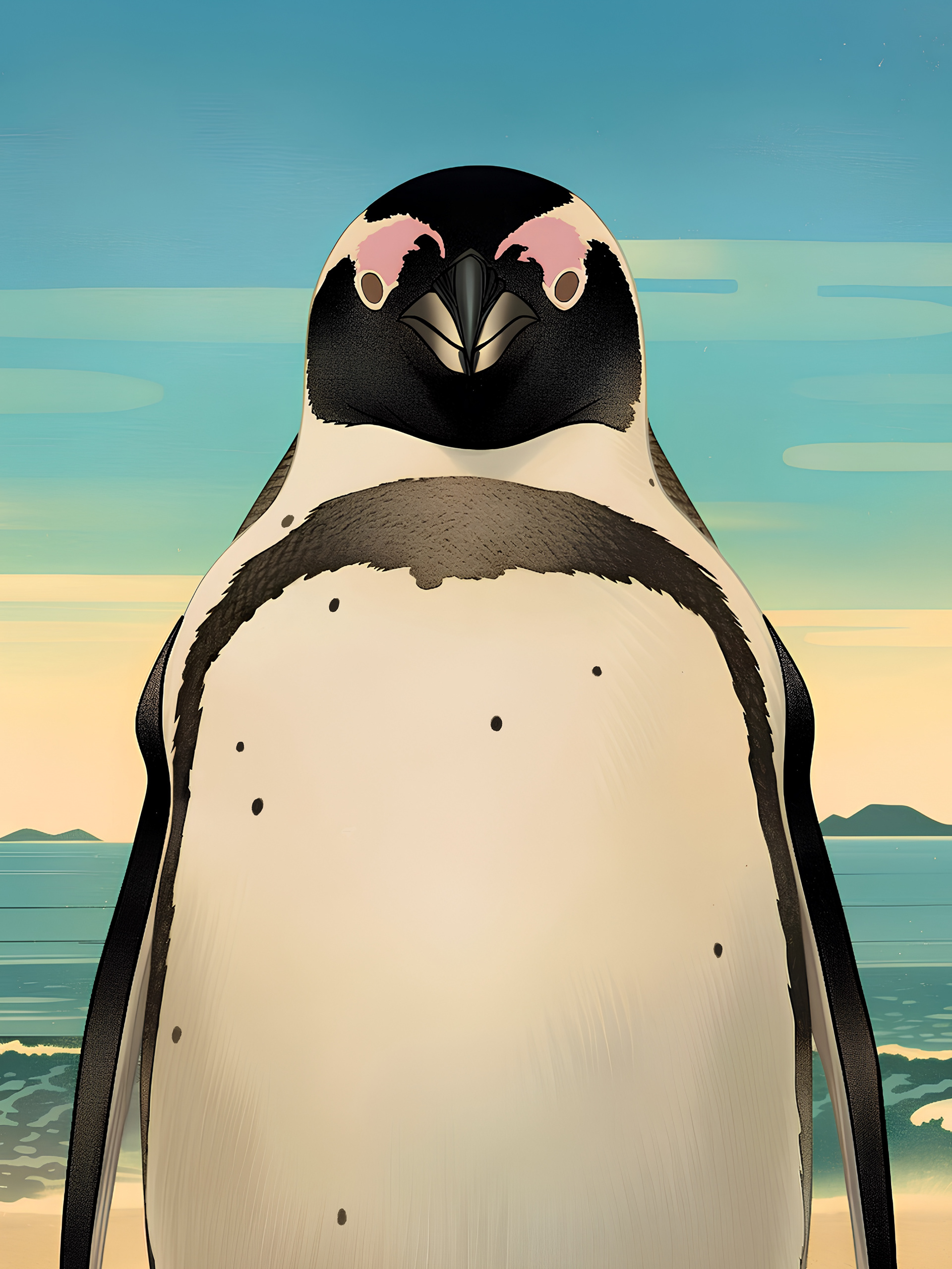 African Penguin on the Shore