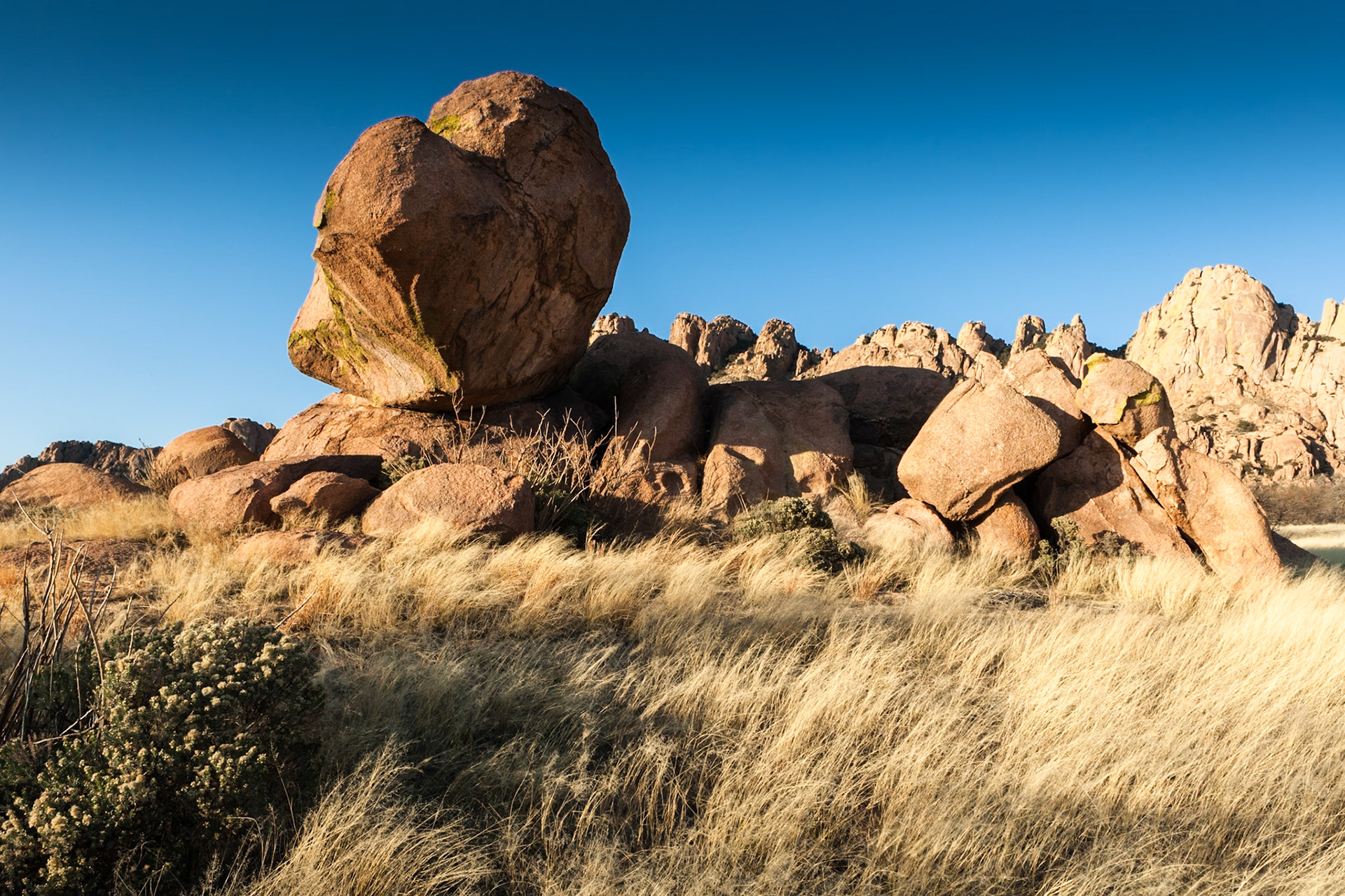 Big boulders at sunset at Dragoon Mountains, Arizona, USA