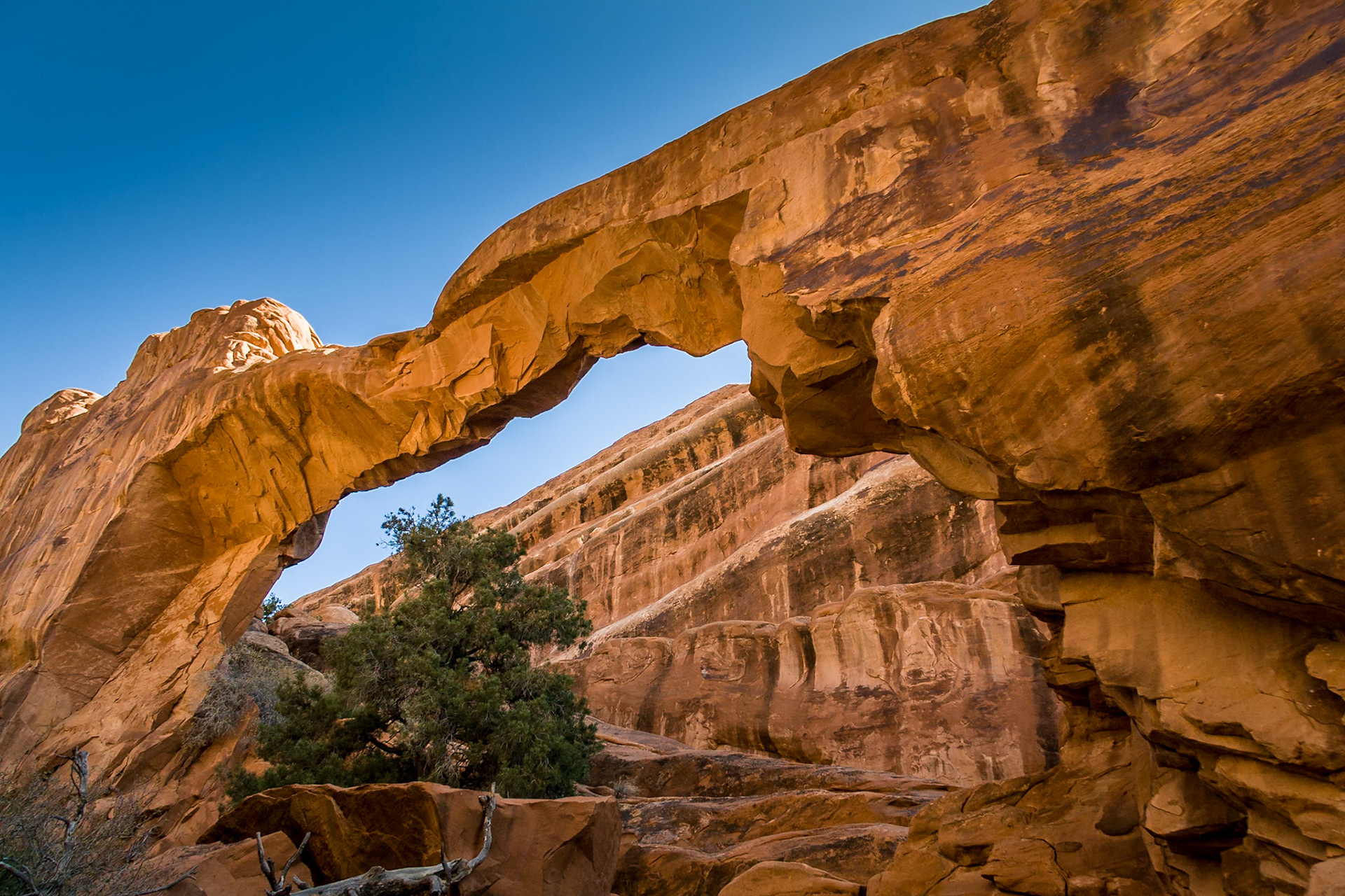 Wall Arch at Arches National Park, UT. USA. This Arch collapsed.