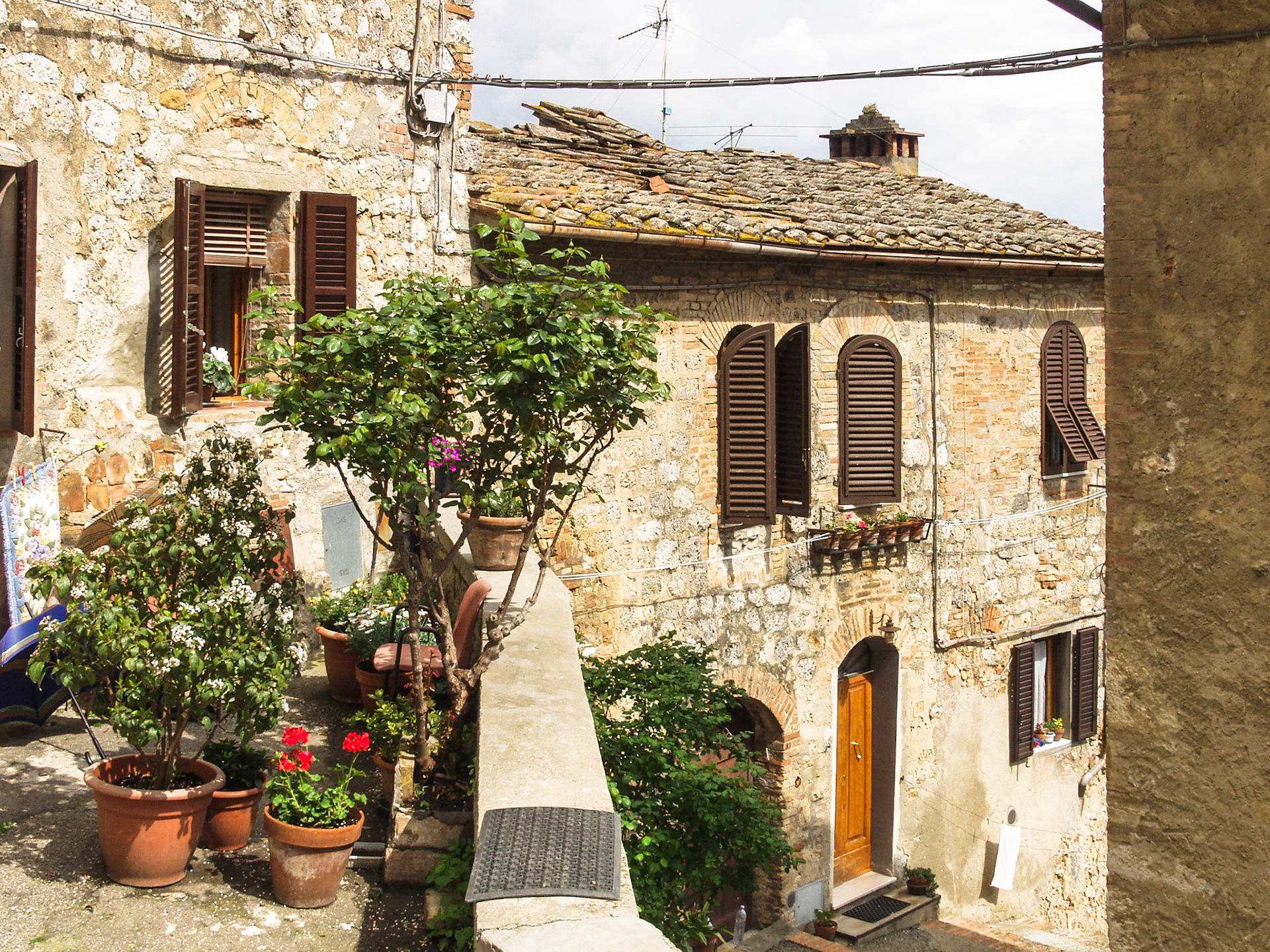 Houses at San Gimignano, Tuscany, Siena, Italy