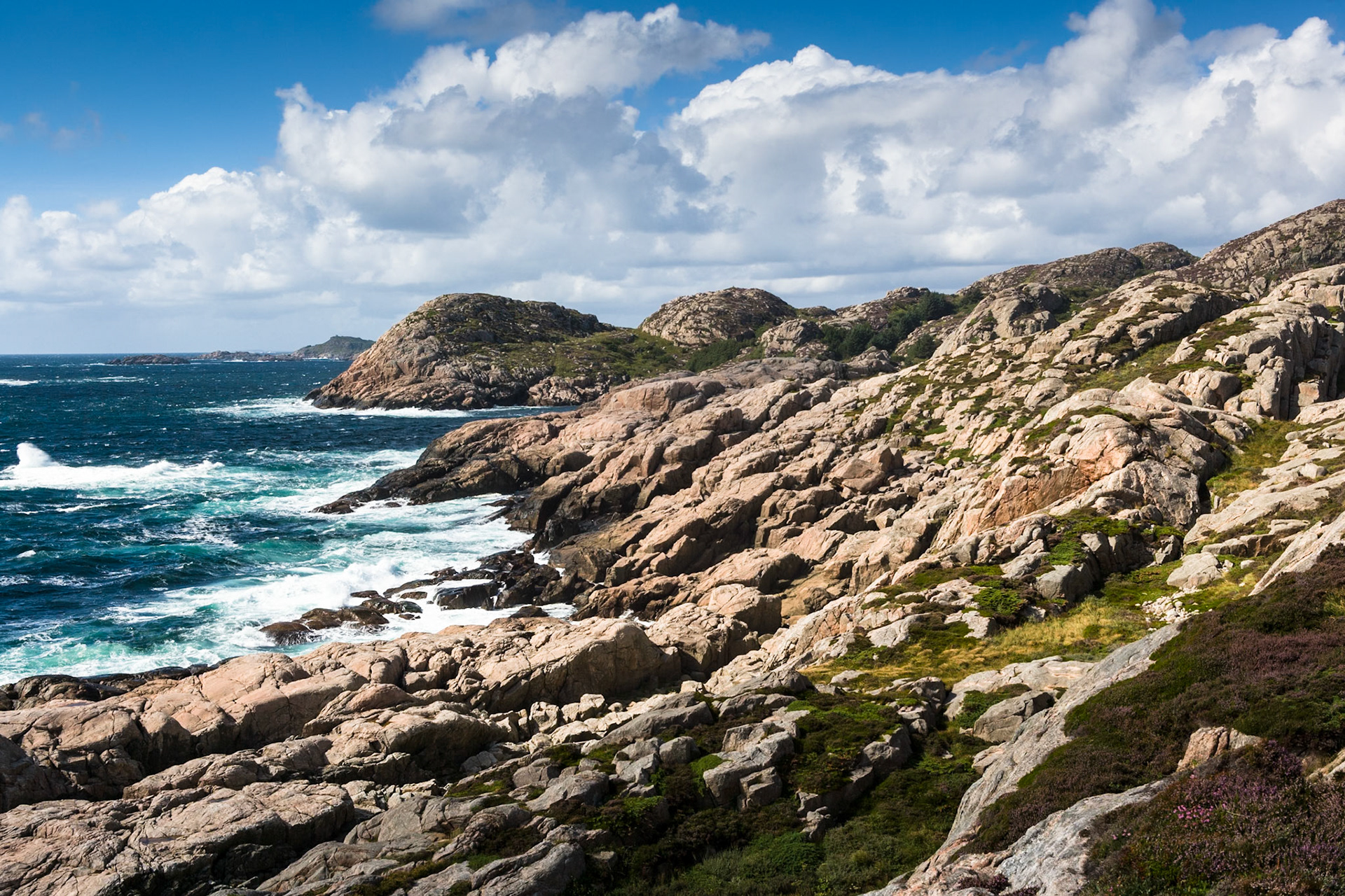 Rocky coastline of Lindesnes at the most southern part of Norway