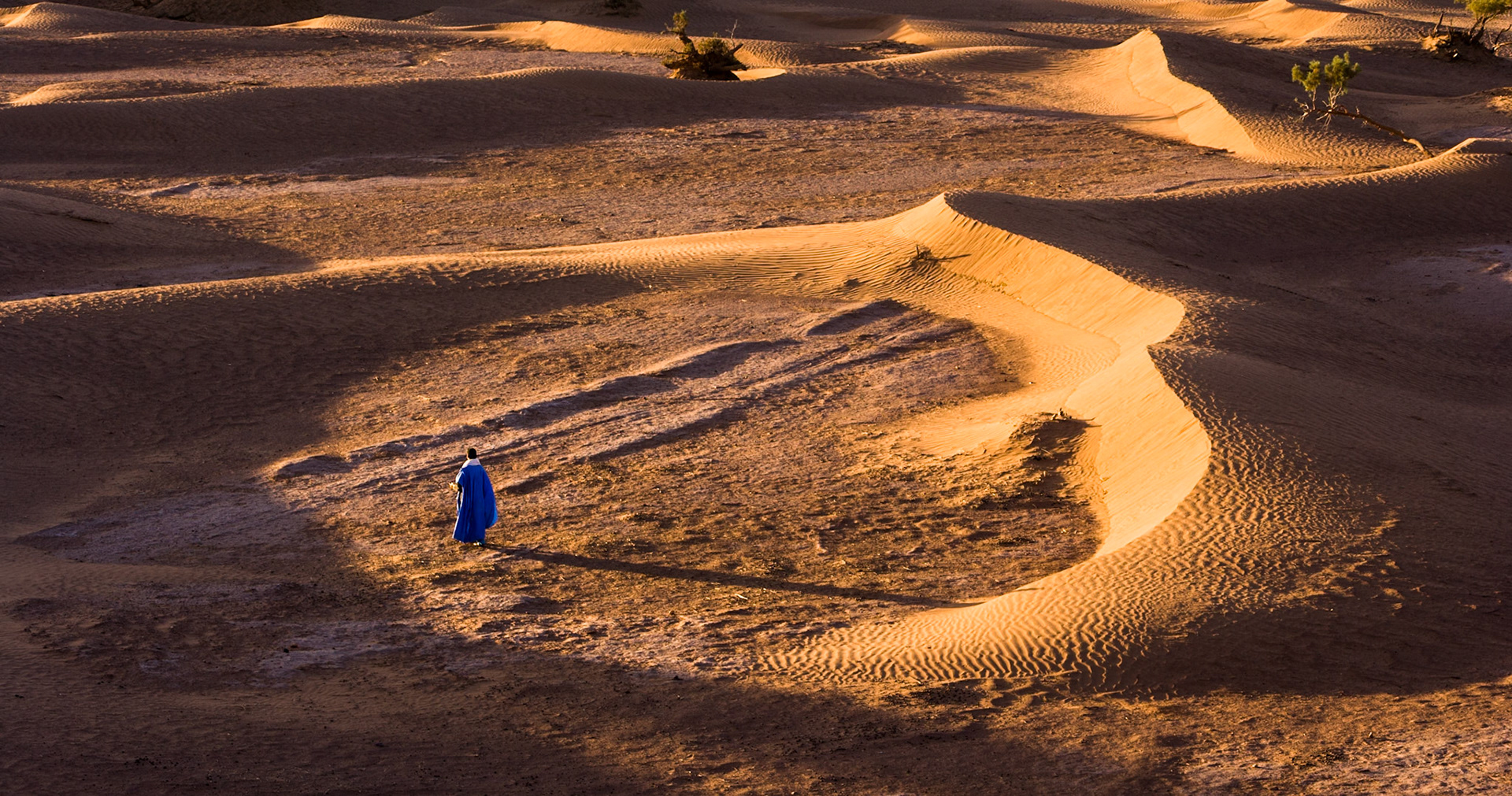 Sunrise at the dunes (Sahara) at Mhamid, Morocco