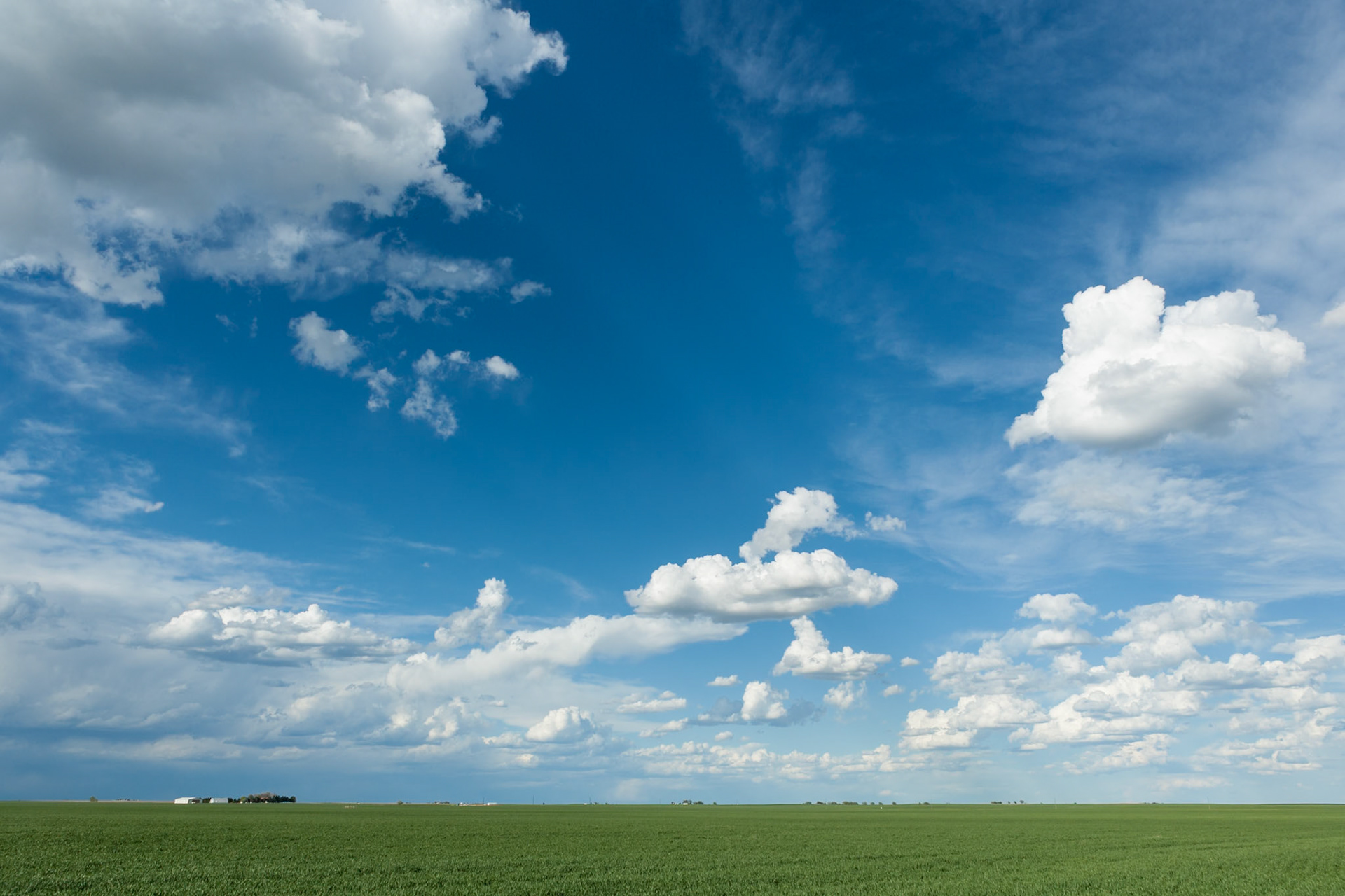 Clouds in a big blue Sky in New Mexico, USA