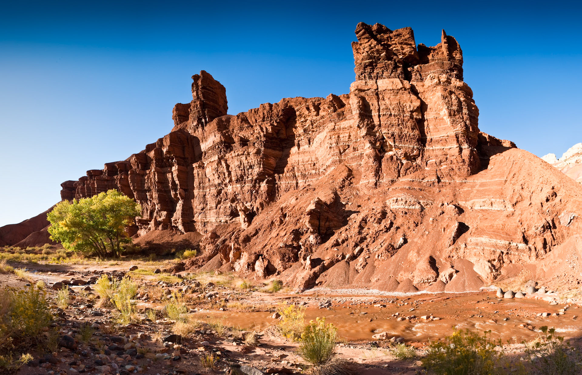 Rock formation The Castle, Capitol Reef National Park, Utah, USA