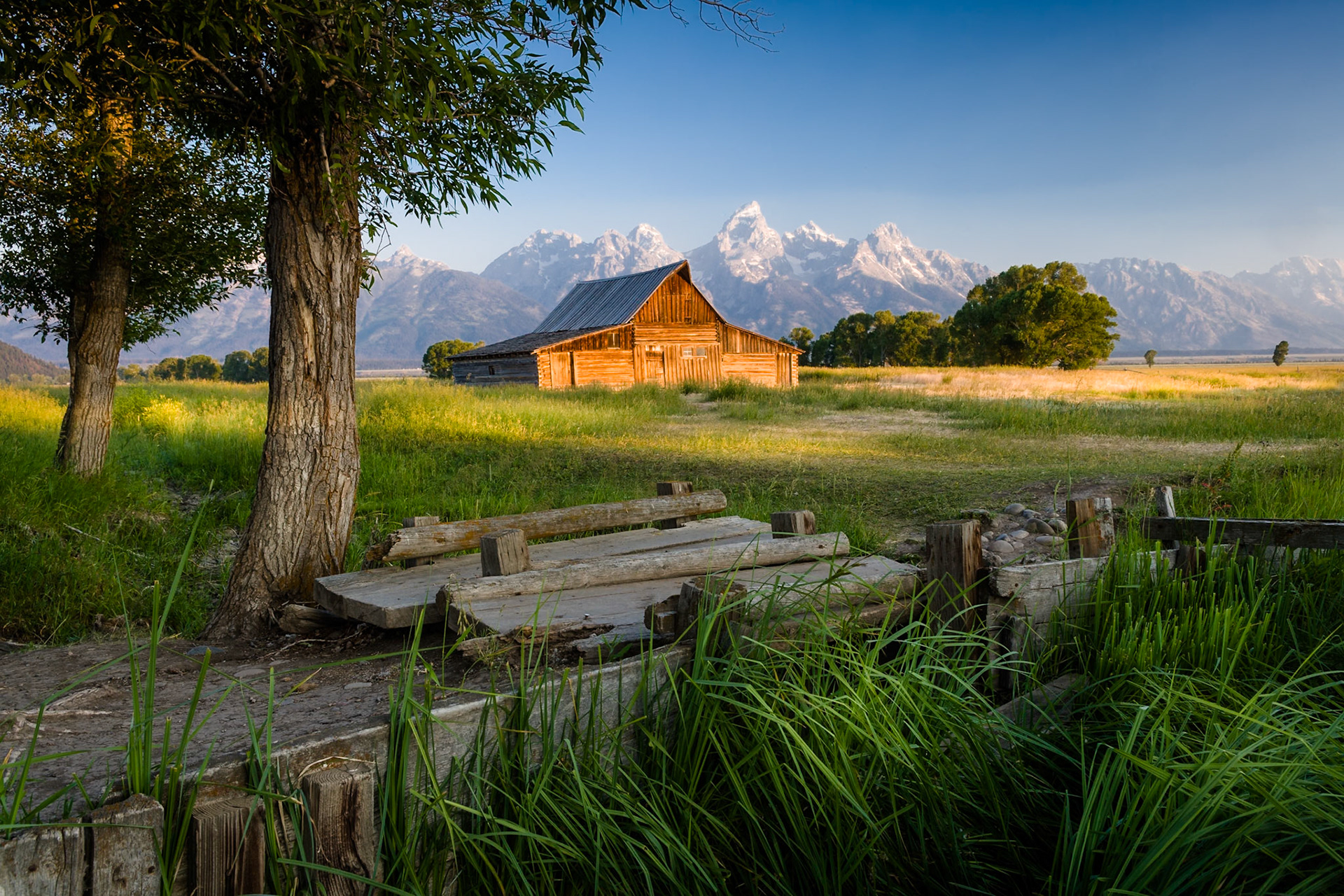 Barn at Mormon row Grand Teton National Park, WY, USA