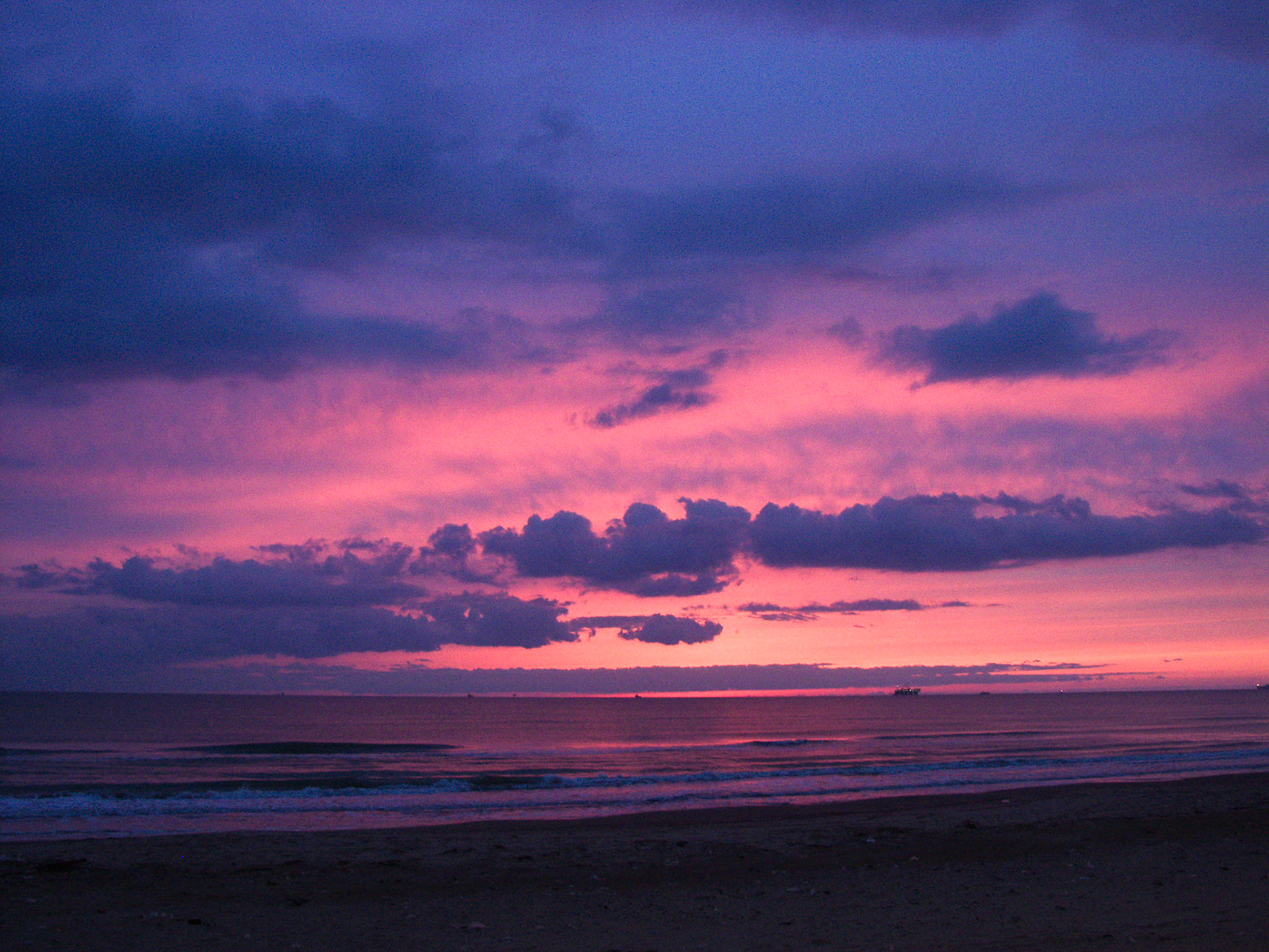 Sunset sky with clouds at Marina di Acate