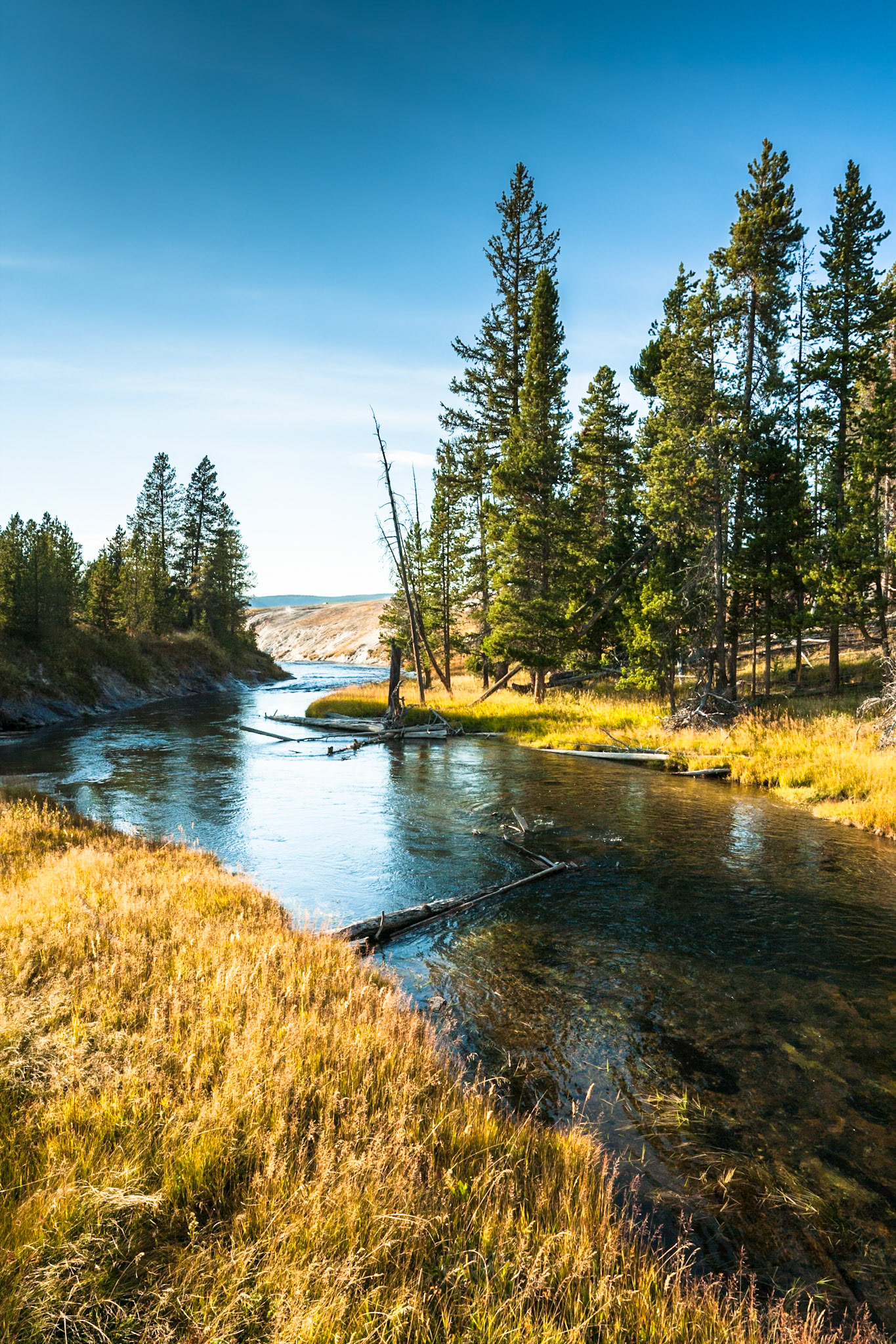 Firehole River at Upper Geyser Basin, Yellowstone Nat'l Park, WY, USA