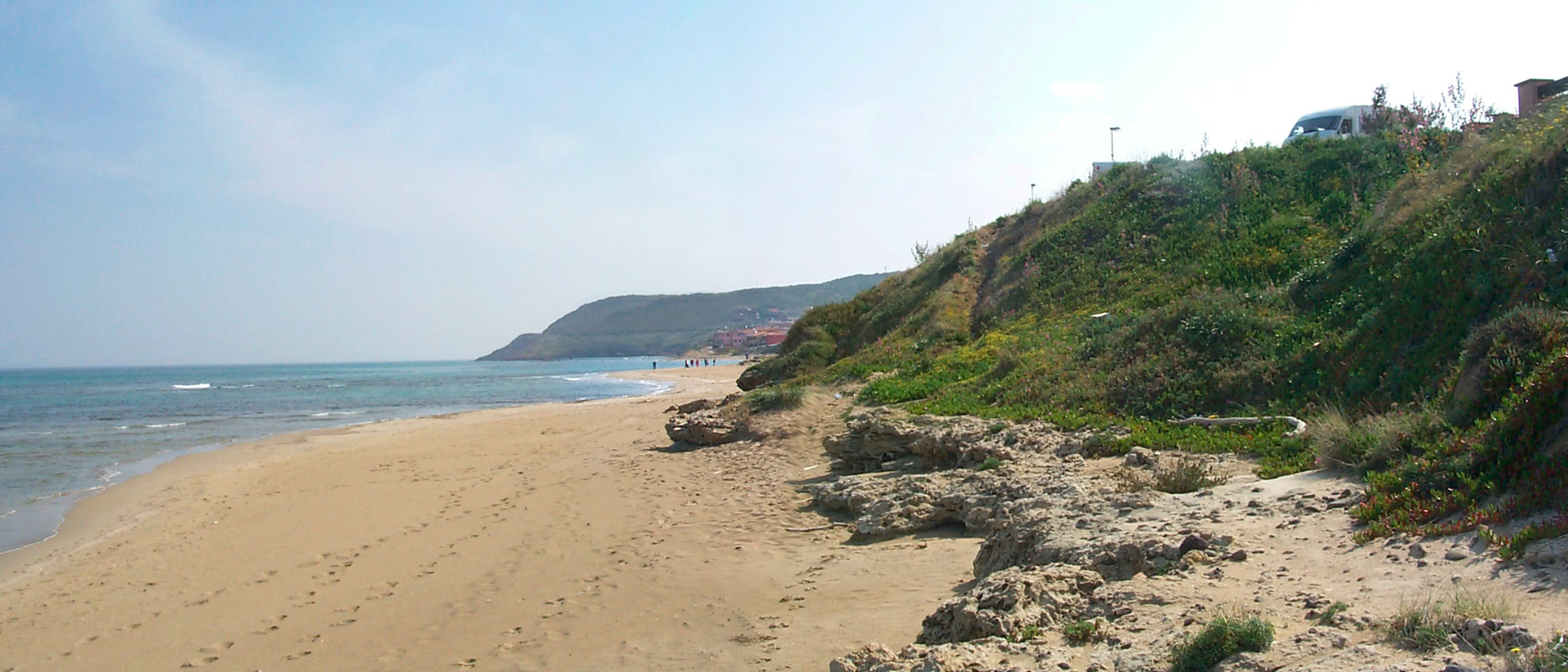 Camper on the dunes at Lu Bagnu