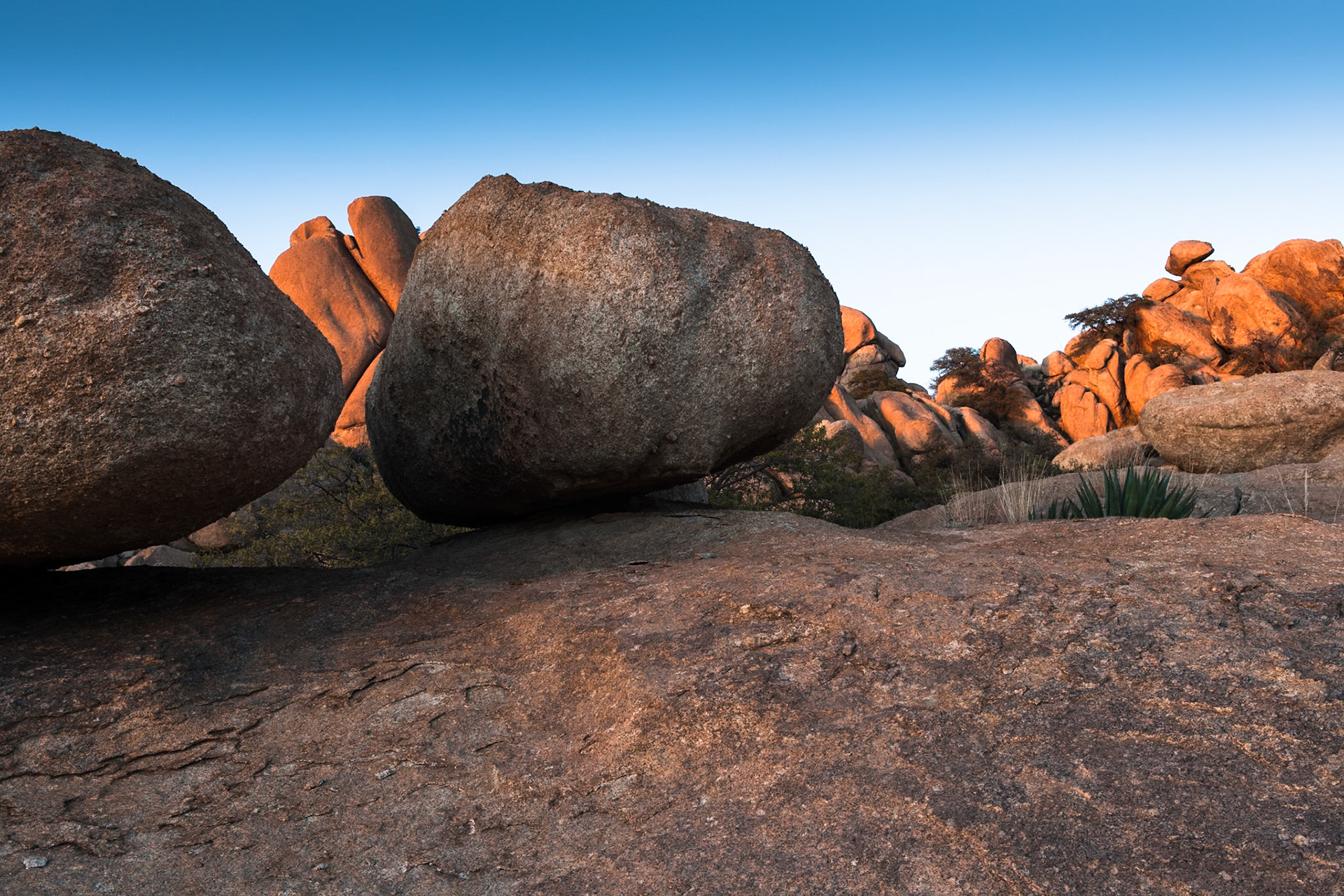 Texas Canyon, near Benson, at sunset, Arizona, USA