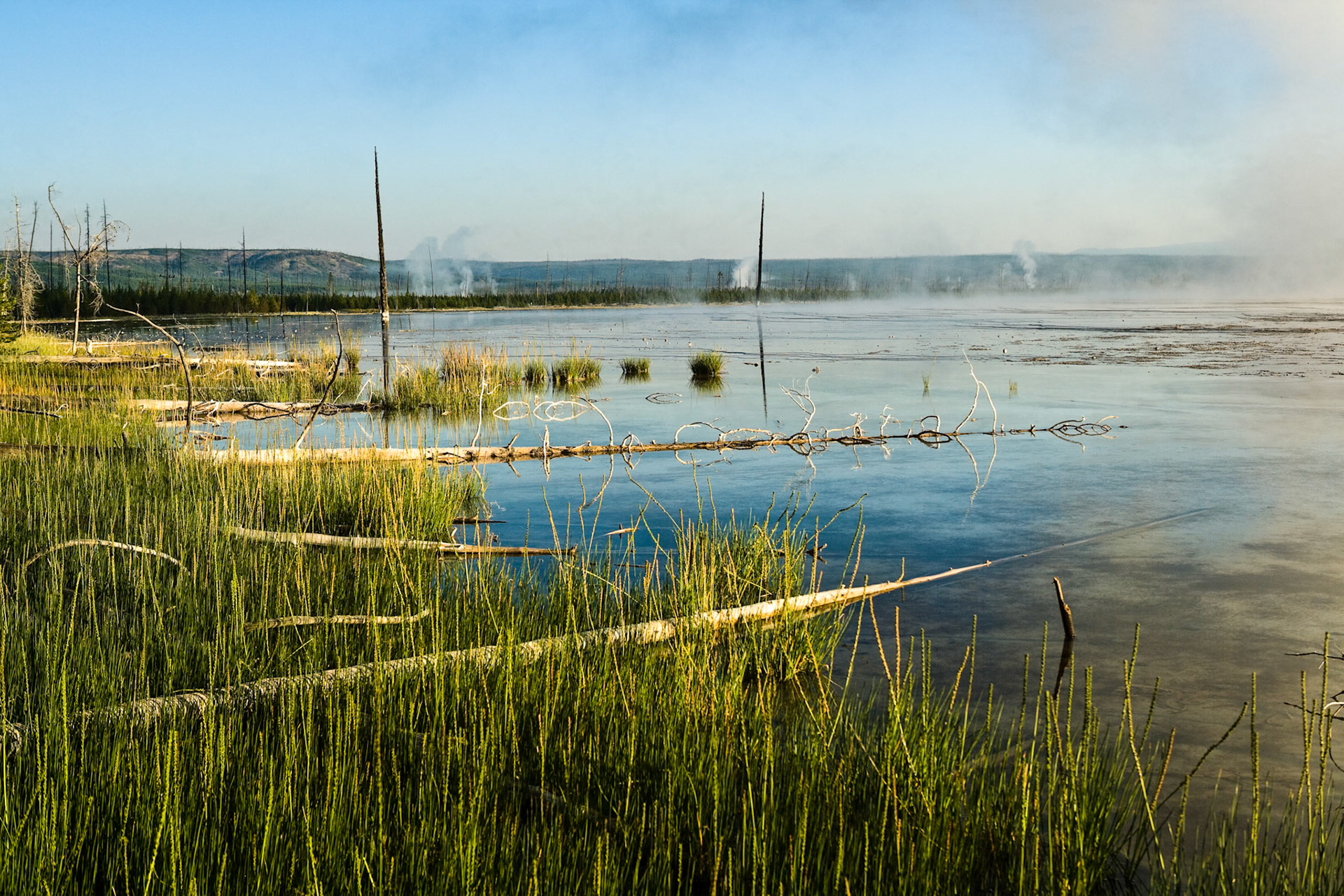 Midway Geyser Basin in Yellowstone National Park Wyoming, USA