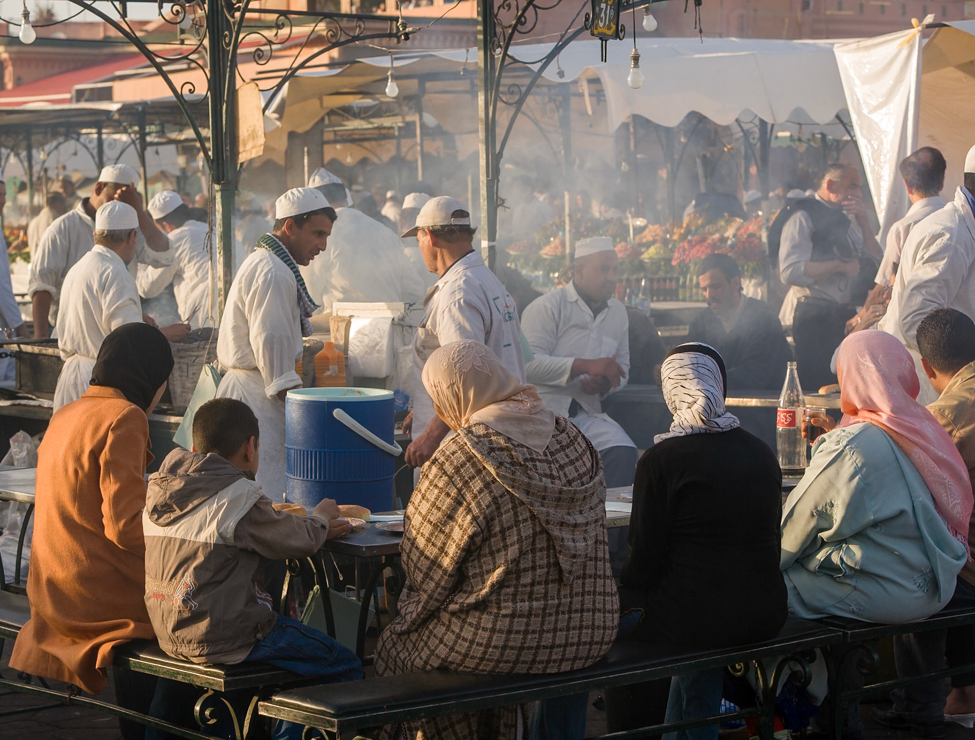 Small restaurant at Place Djamaa El Fna at Marrakech