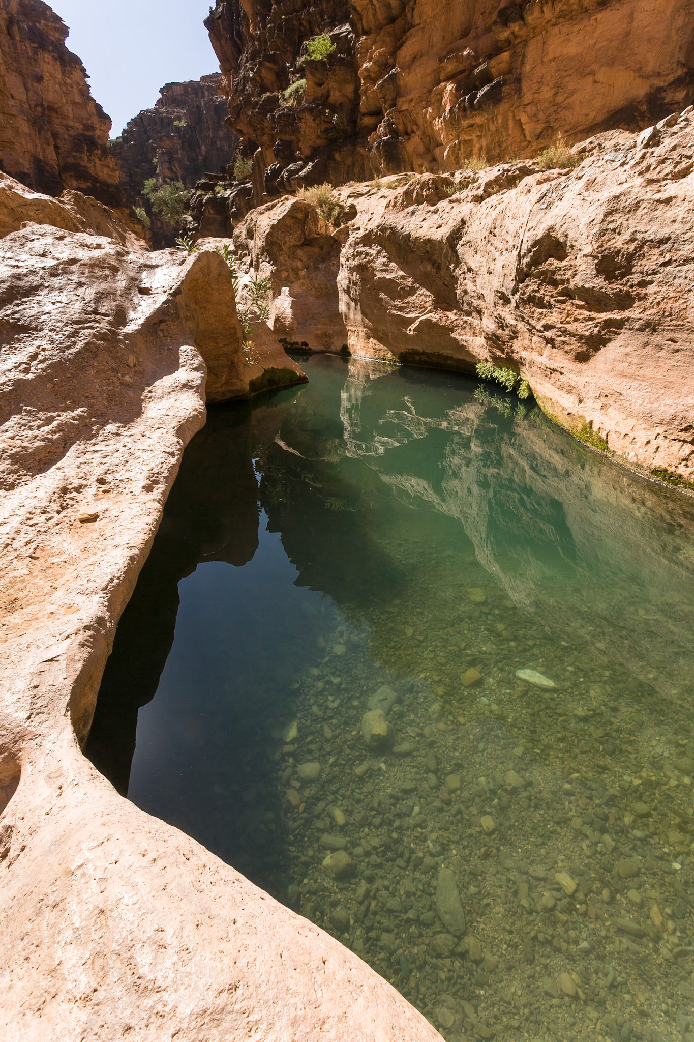 River at cleft at Amtoudi, Morocco
