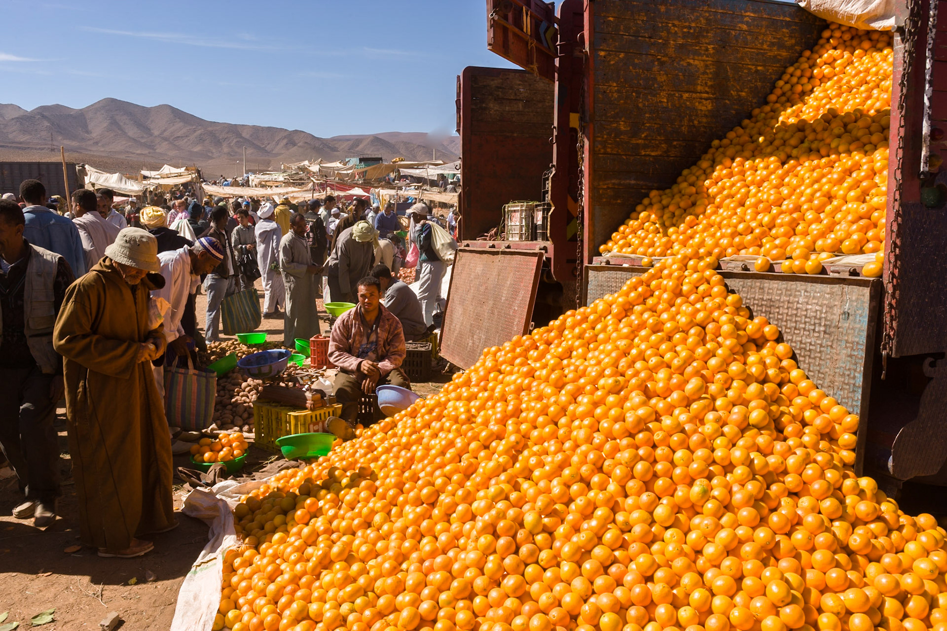 Oranges at Market at Agdz, Morocco
